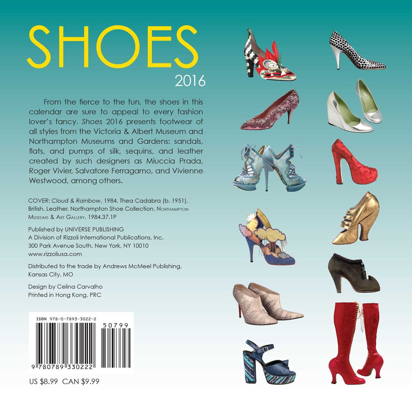 Shoes 2016 Mini Wall Calendar