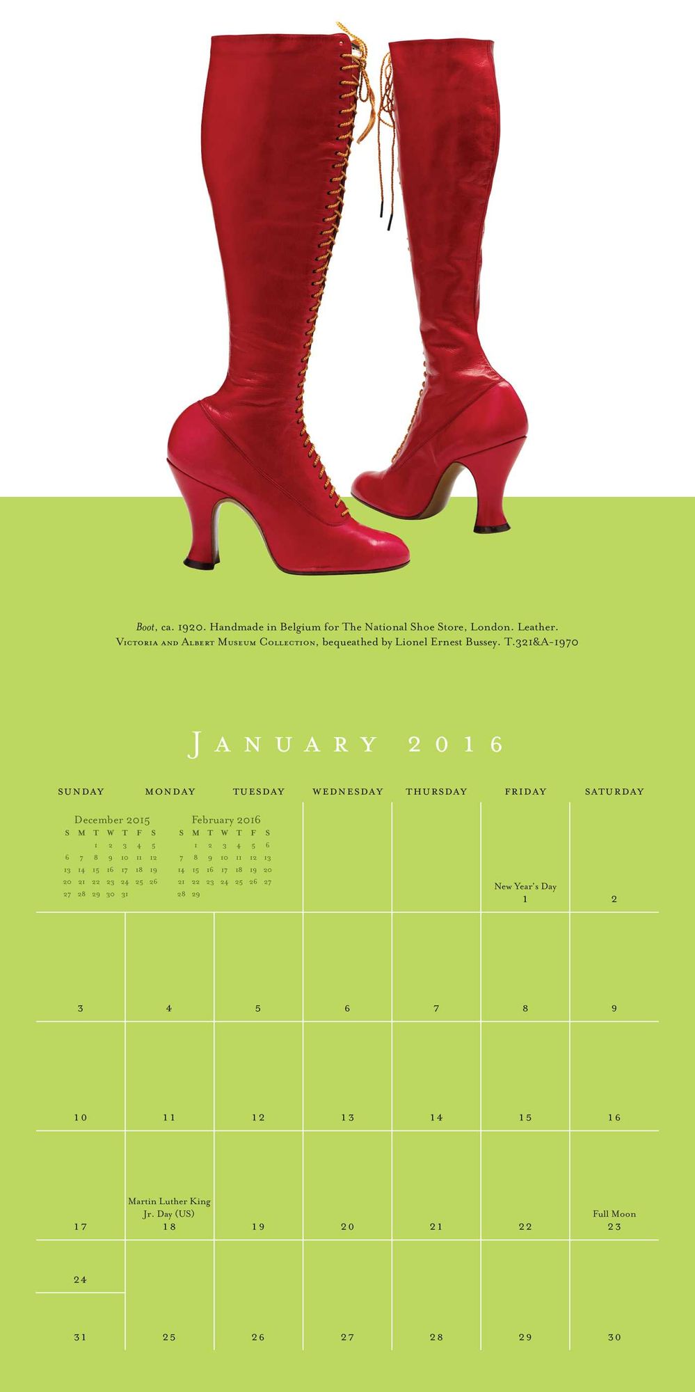 Shoes 2016 Mini Wall Calendar