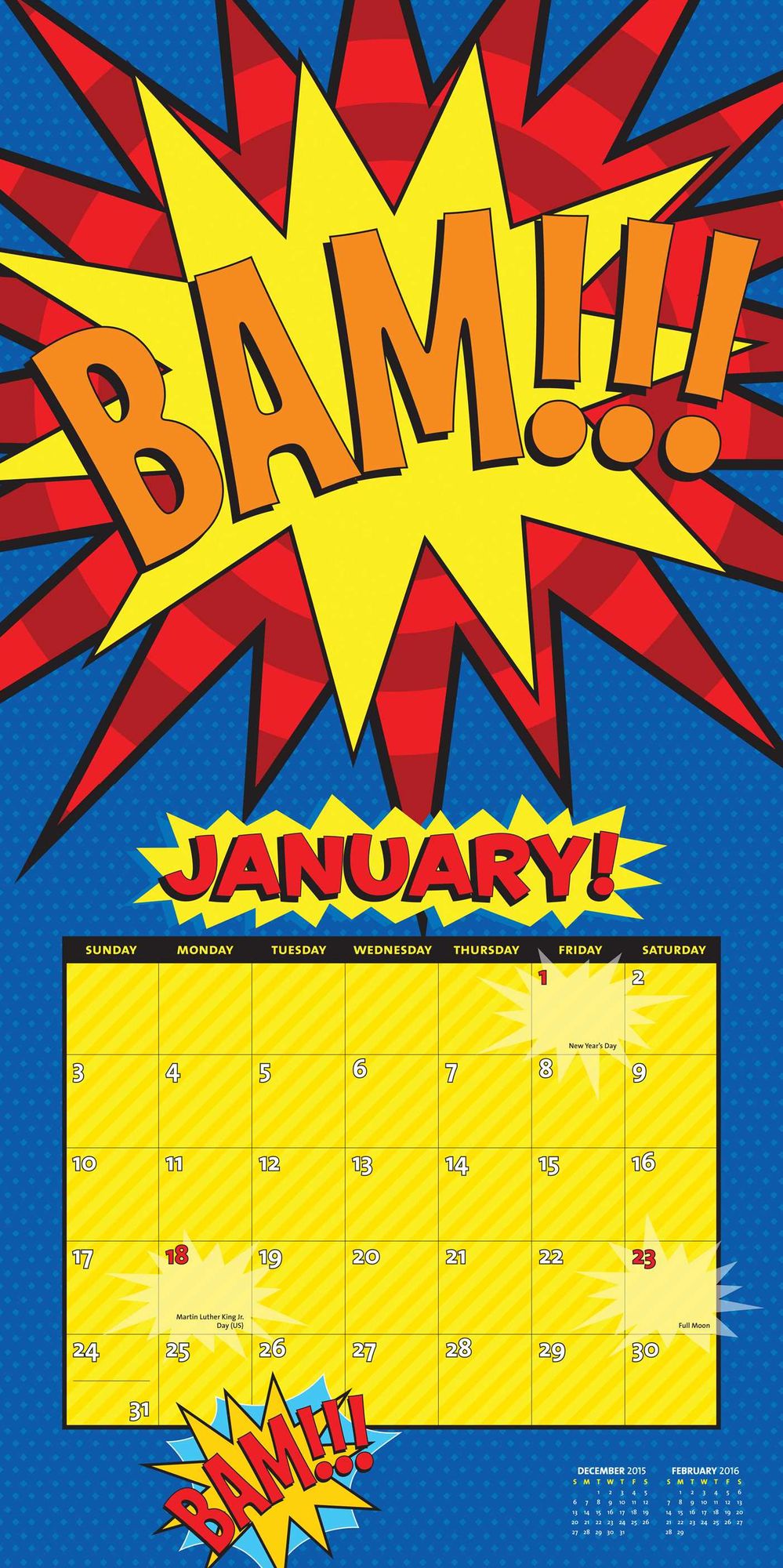 2016 KA-POW! Wall Calendar