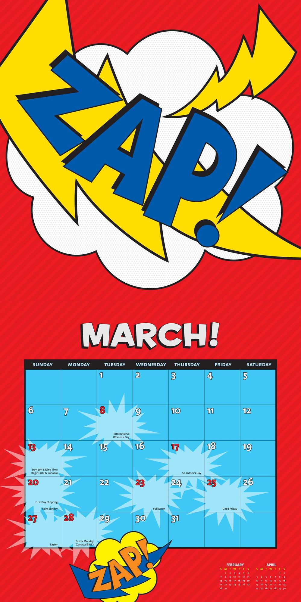 2016 KA-POW! Wall Calendar