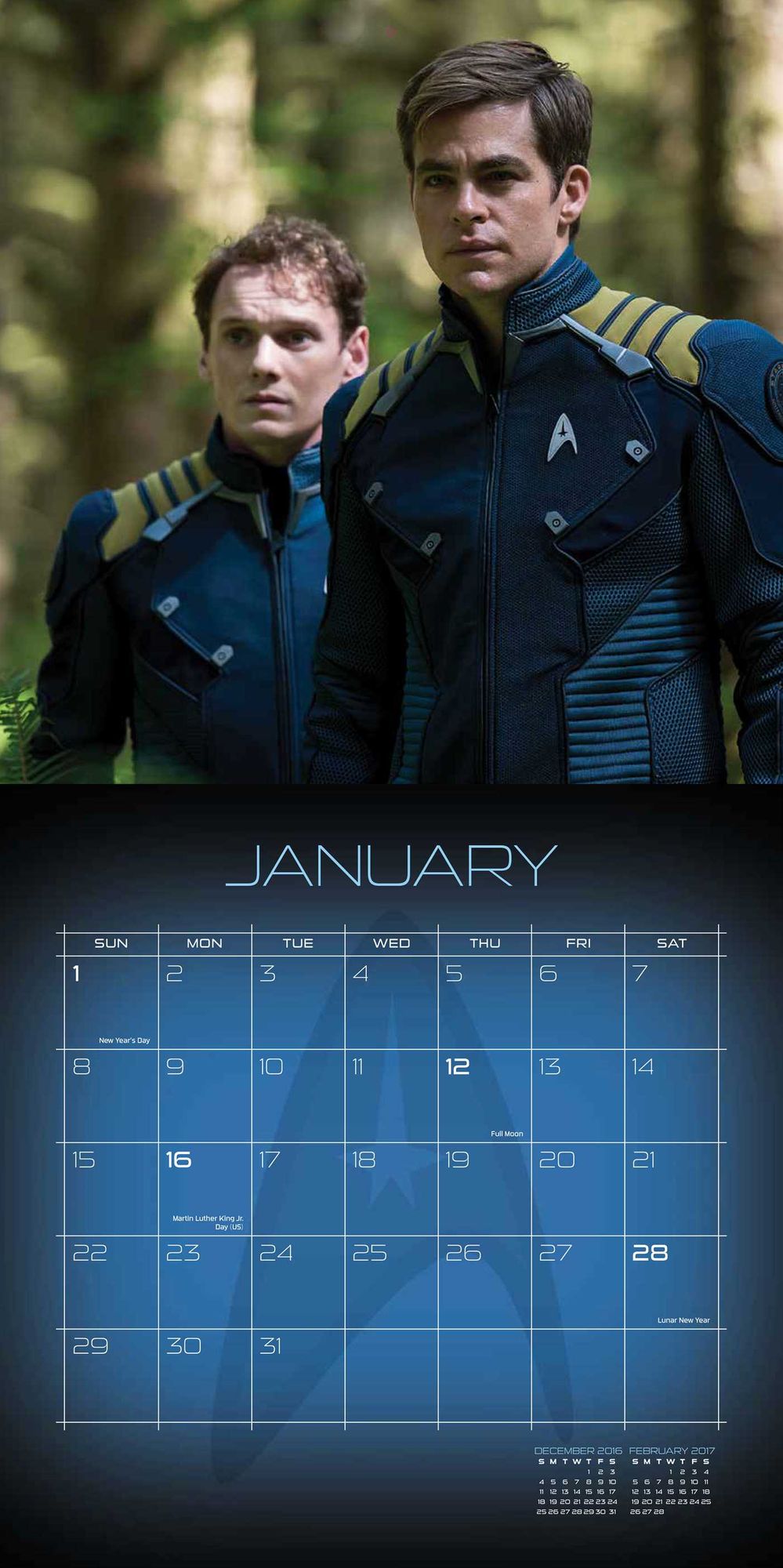 2017 Star Trek Beyond Wall Calendar