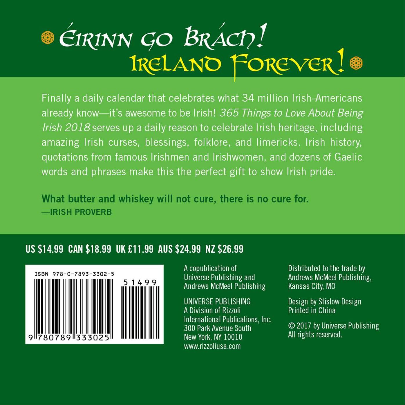 2018 365 Things to Love About Being Irish Day-to-Day Calendar