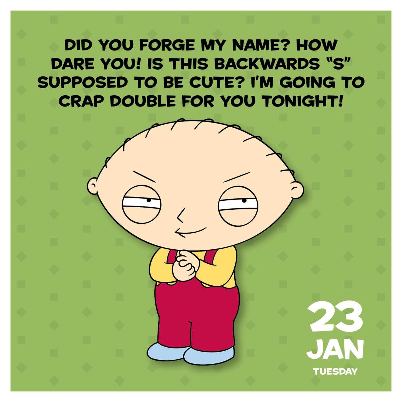 2018 Family Guy Day-to-Day Calendar