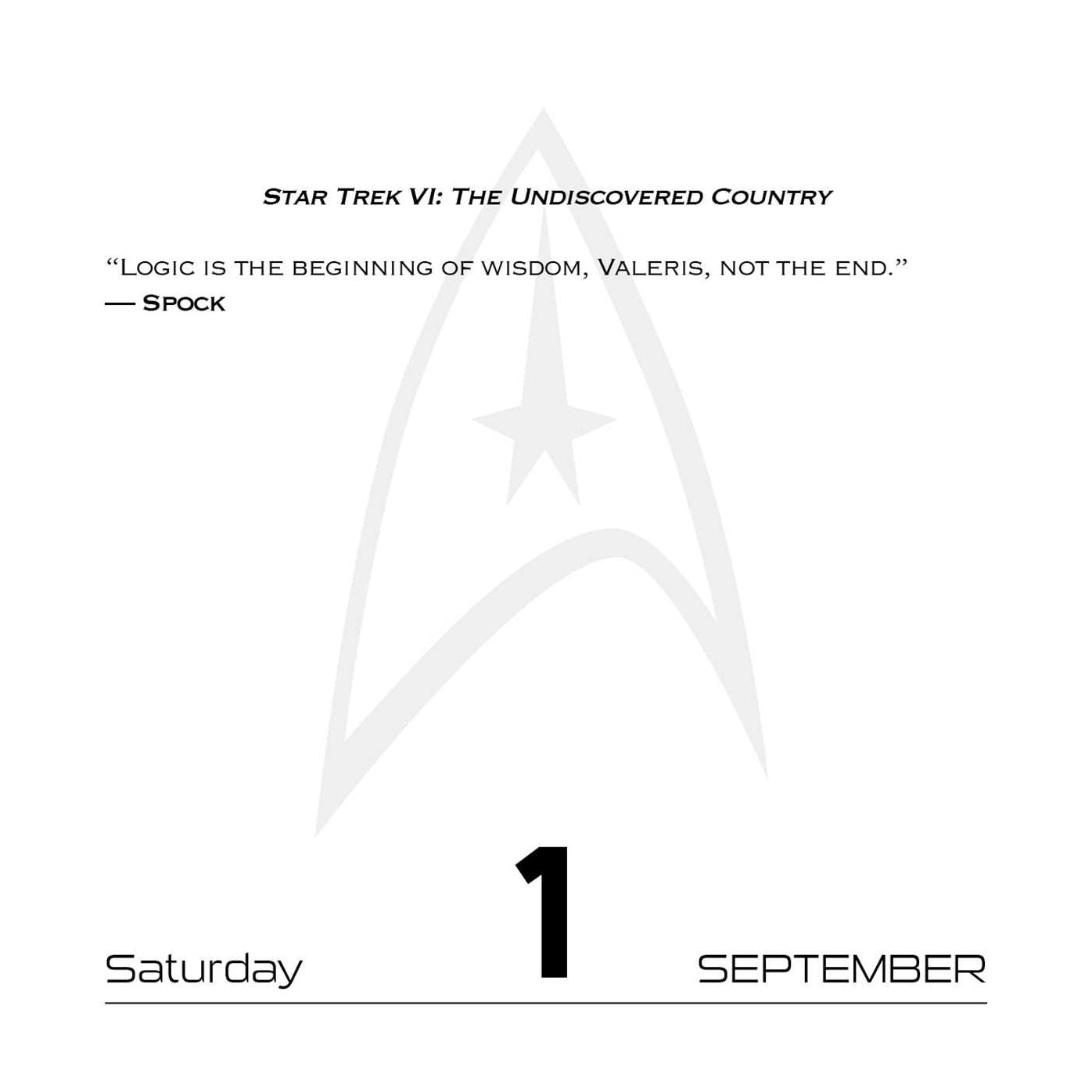 2018 Star Trek Daily Day-to-Day Calendar