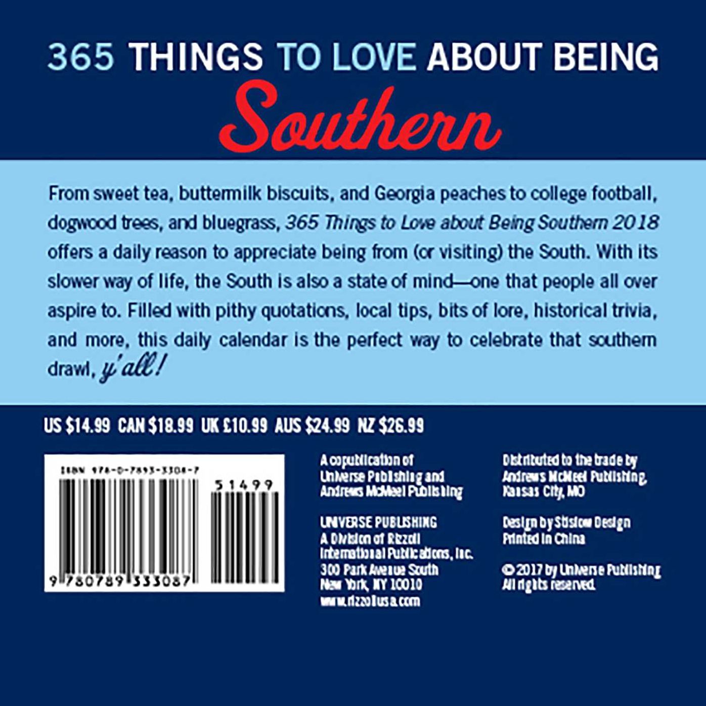 2018 365 Things to Love About Being Southern Day-to-Day Calendar