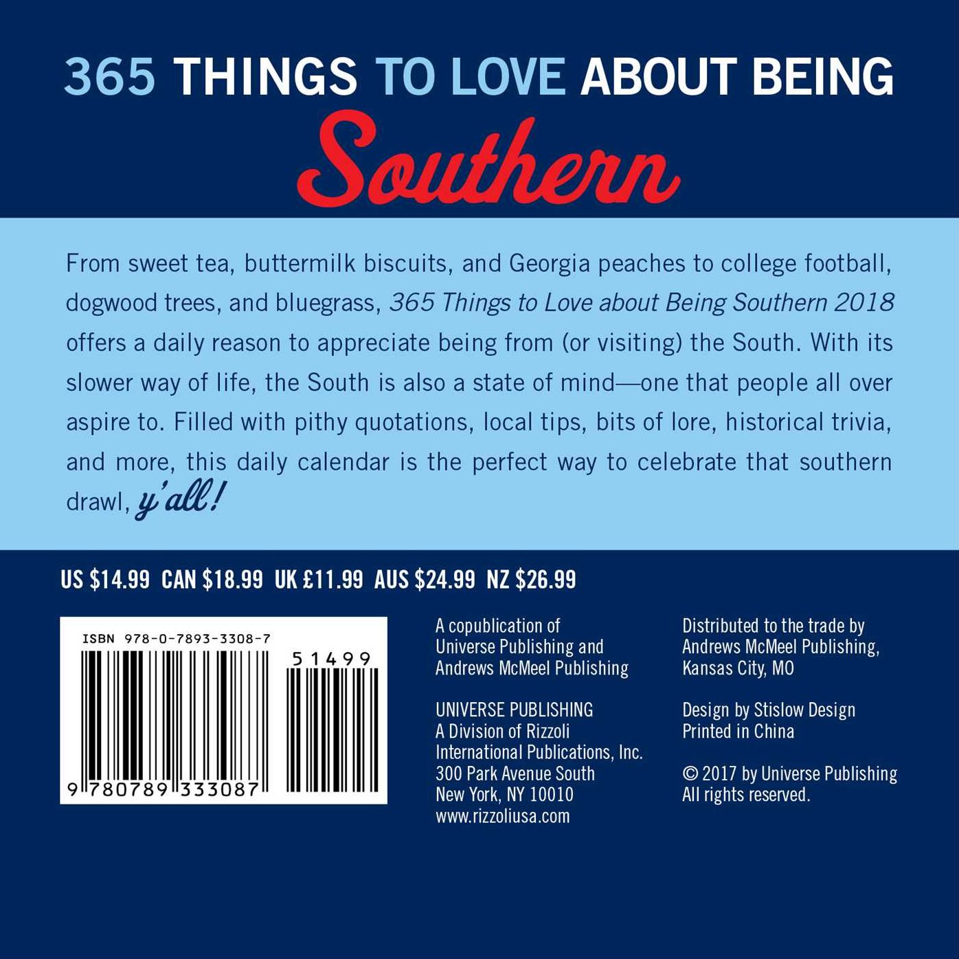 2018 365 Things to Love About Being Southern Day-to-Day Calendar