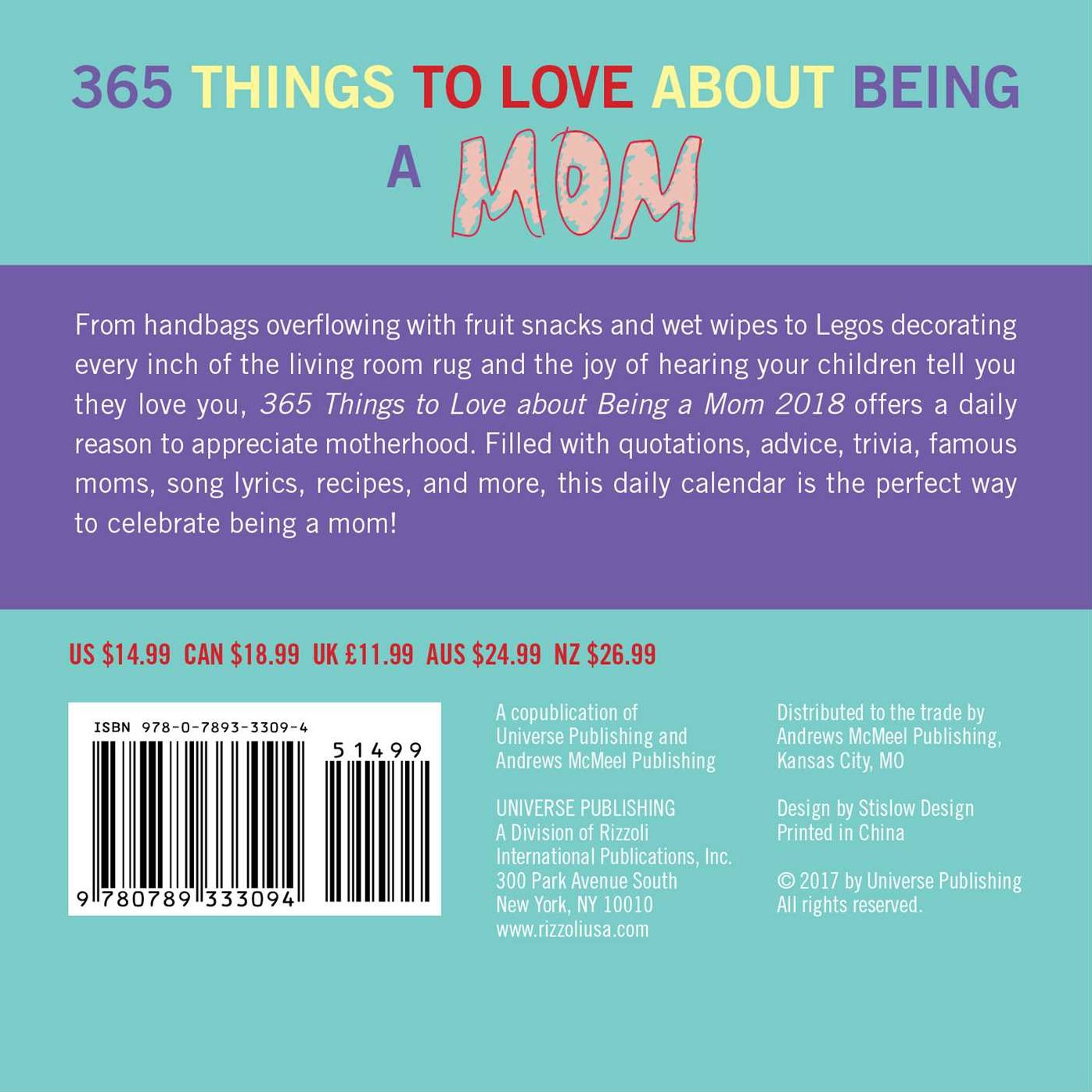 2018 365 Things to Love About Being a Mom Day-to-Day Calendar