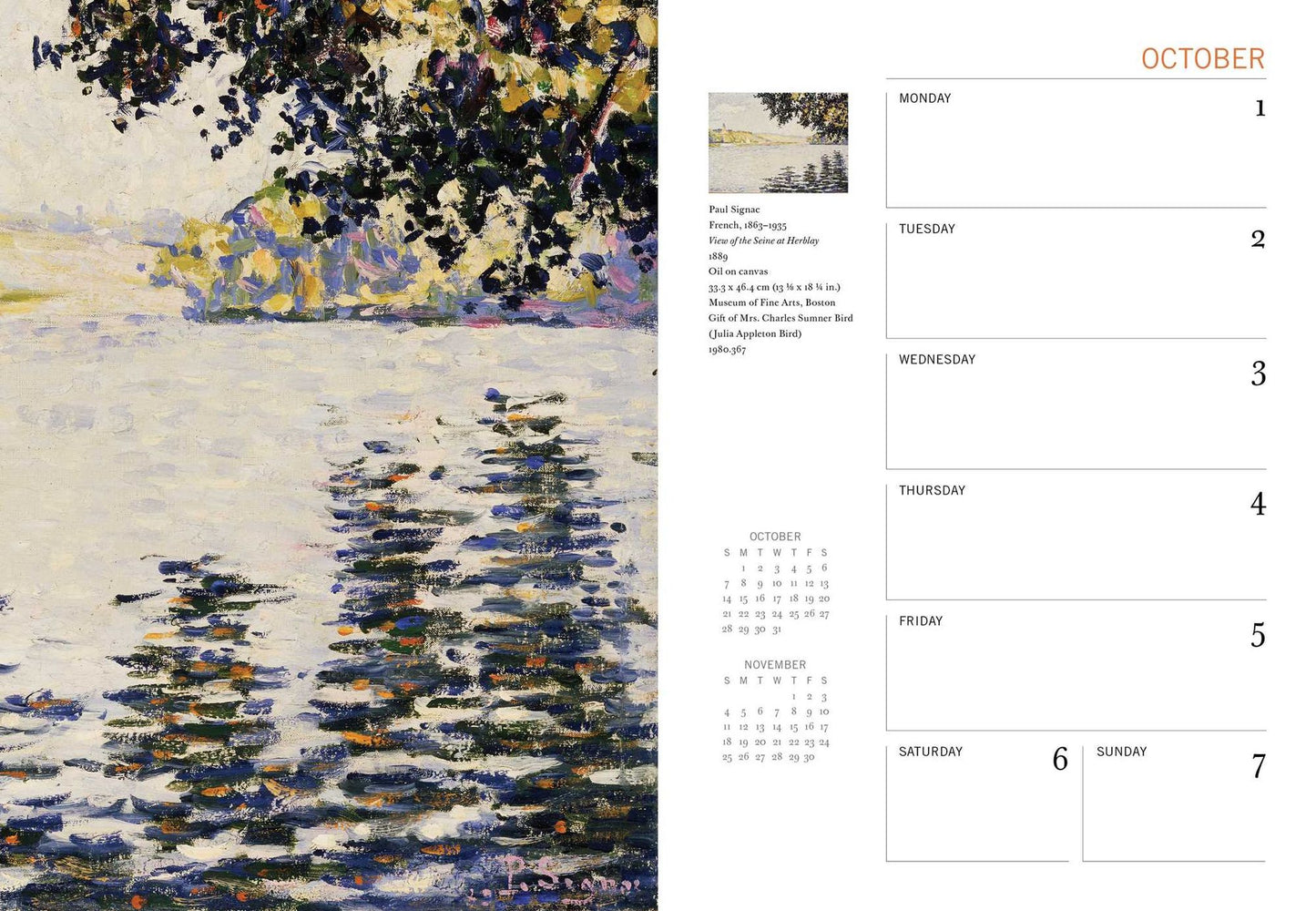 2018 Impressionism Engagement Calendar