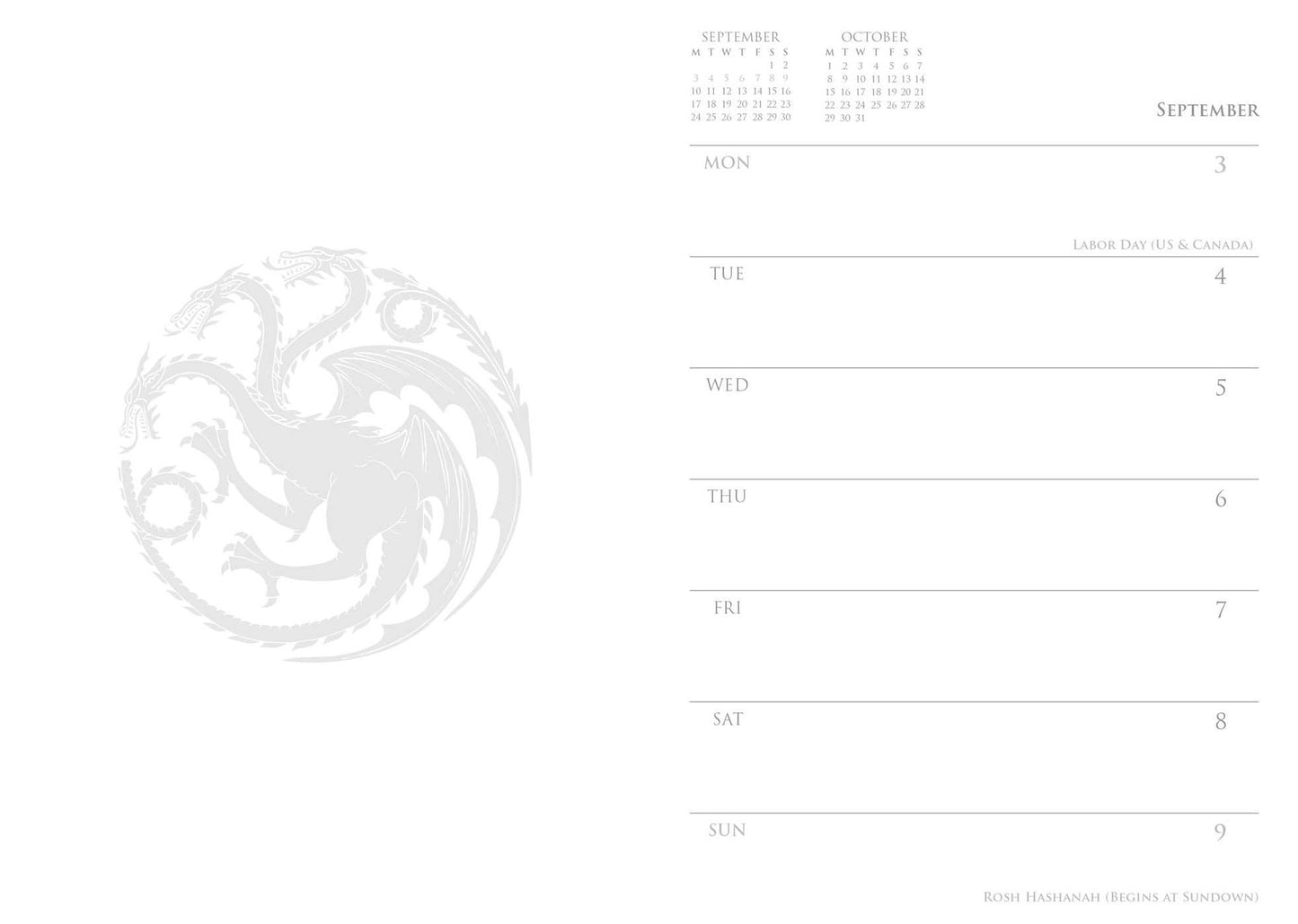 2018 Game of Thrones 16-Month Executive Engagement Calendar