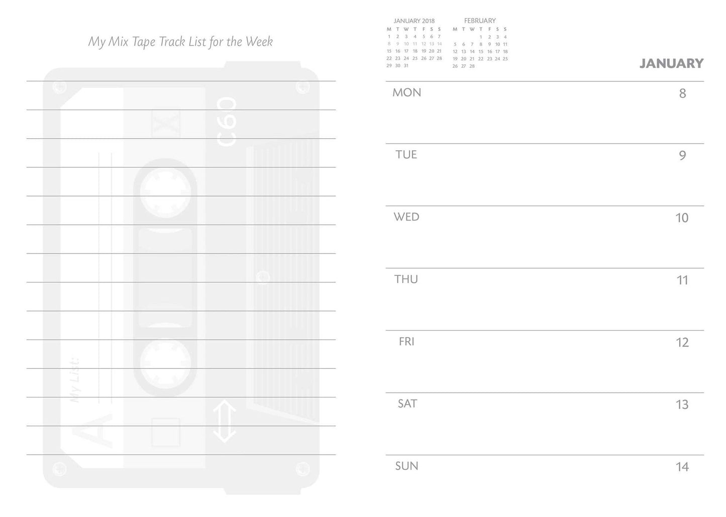 2018 Mix Tape Executive Engagement Calendar