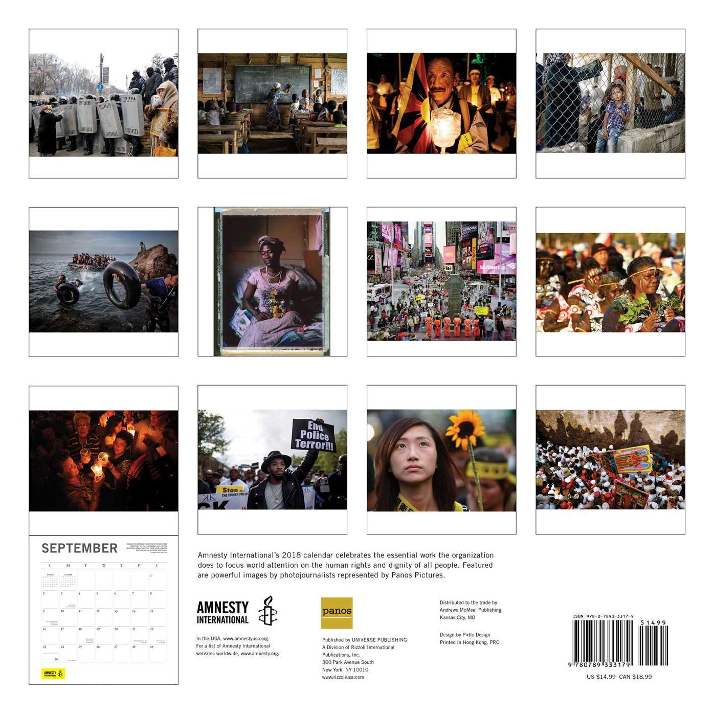 2018 Amnesty International Wall Calendar