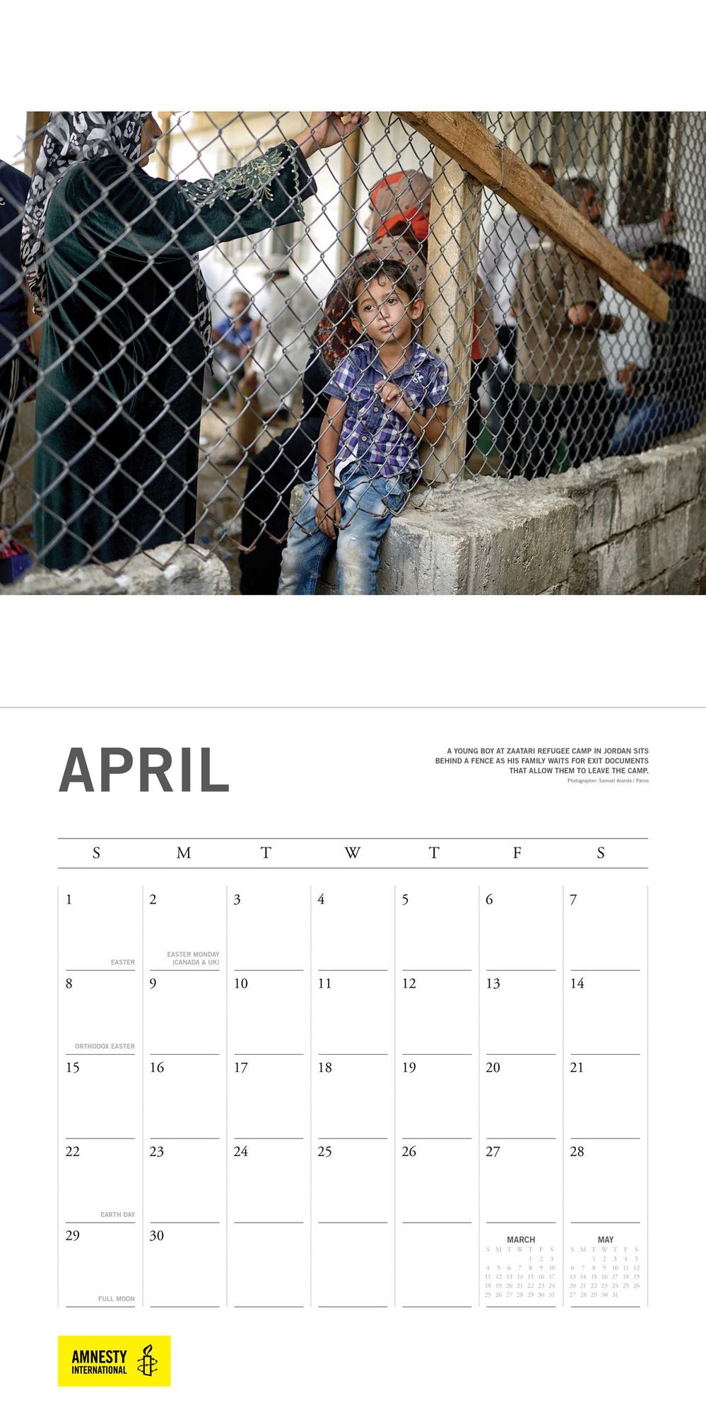 2018 Amnesty International Wall Calendar