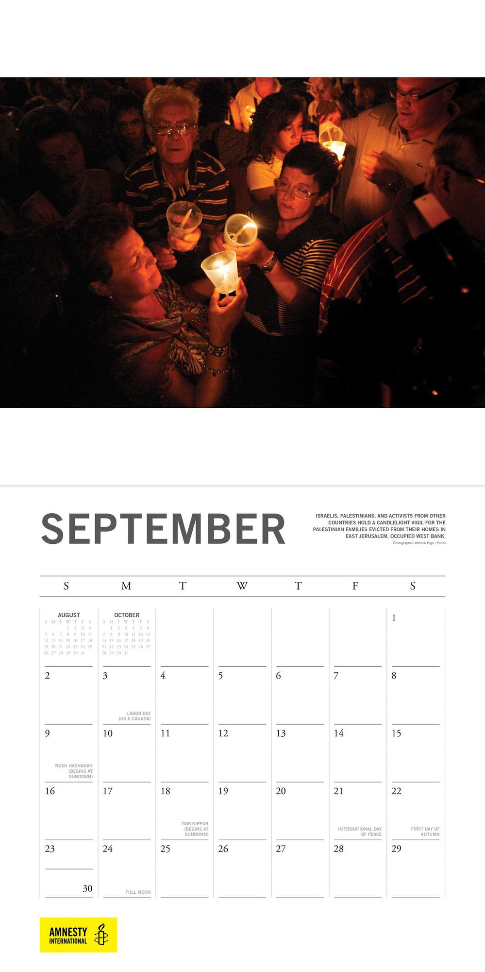 2018 Amnesty International Wall Calendar