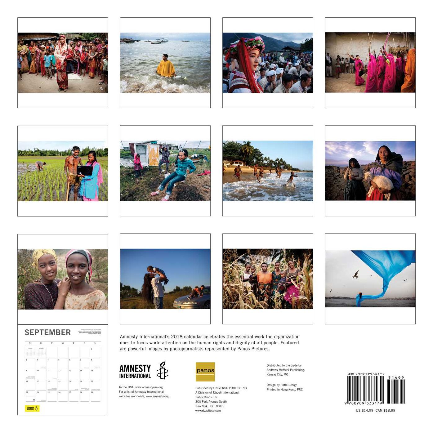 2018 Amnesty International Wall Calendar