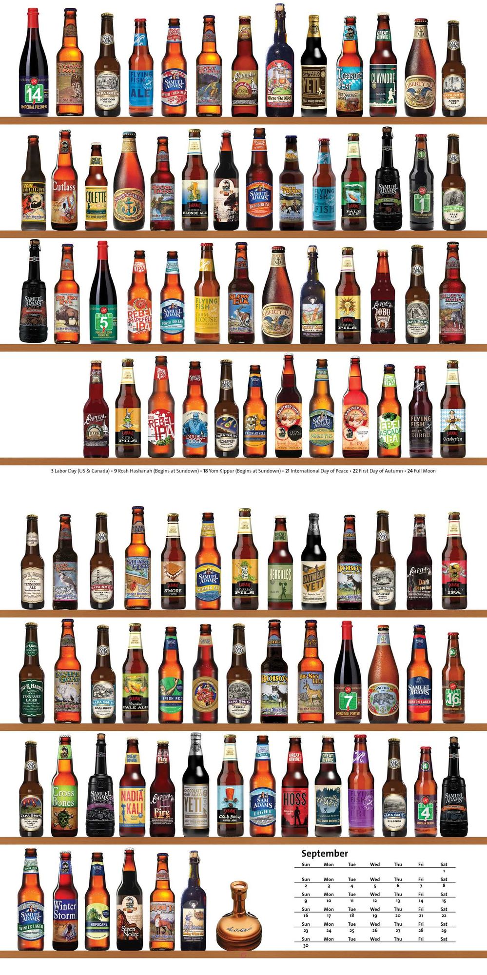 2018 99 Bottles of Beer on the Wall Wall Calendar