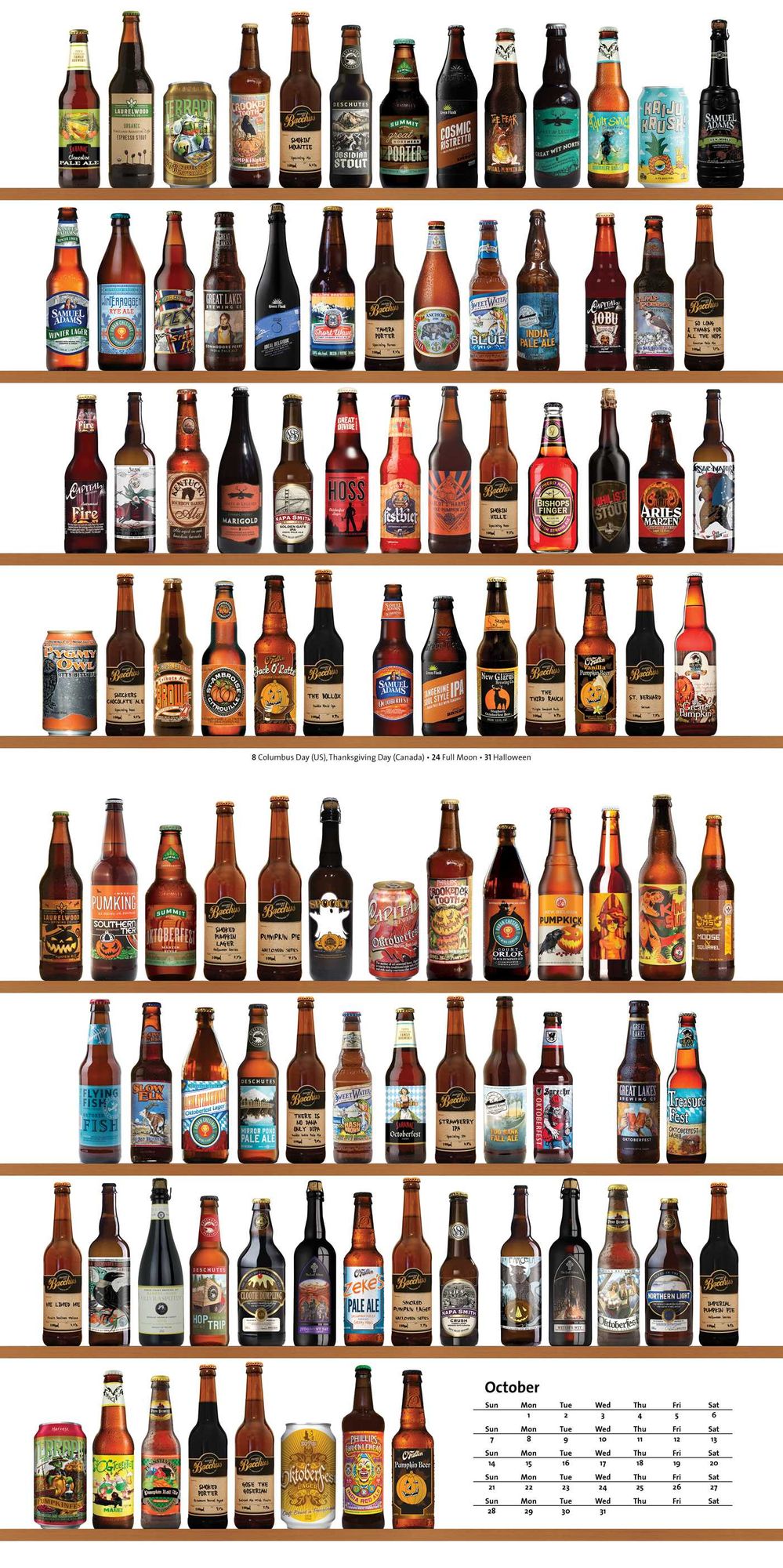 2018 99 Bottles of Beer on the Wall Wall Calendar