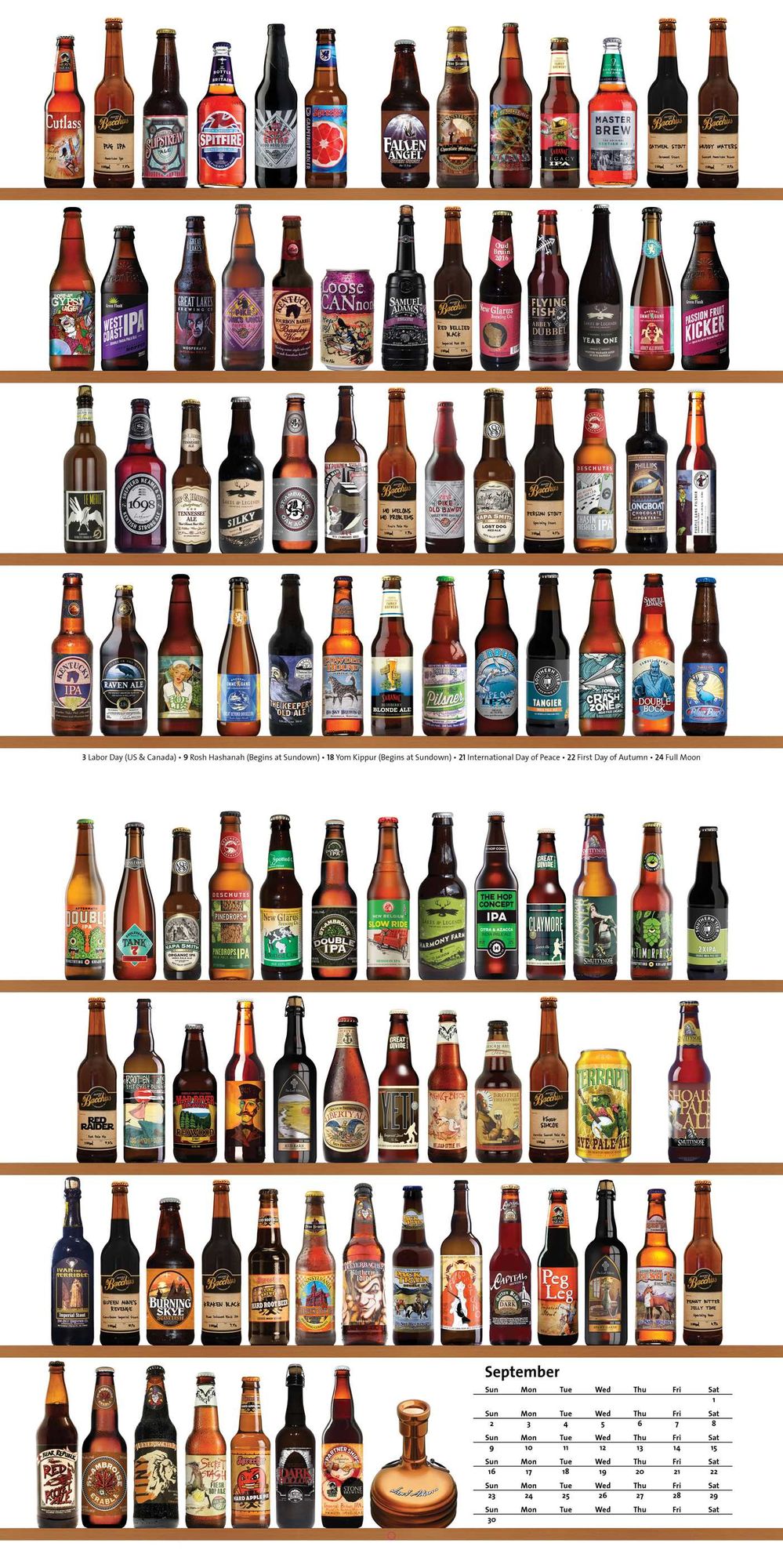 2018 99 Bottles of Beer on the Wall Wall Calendar