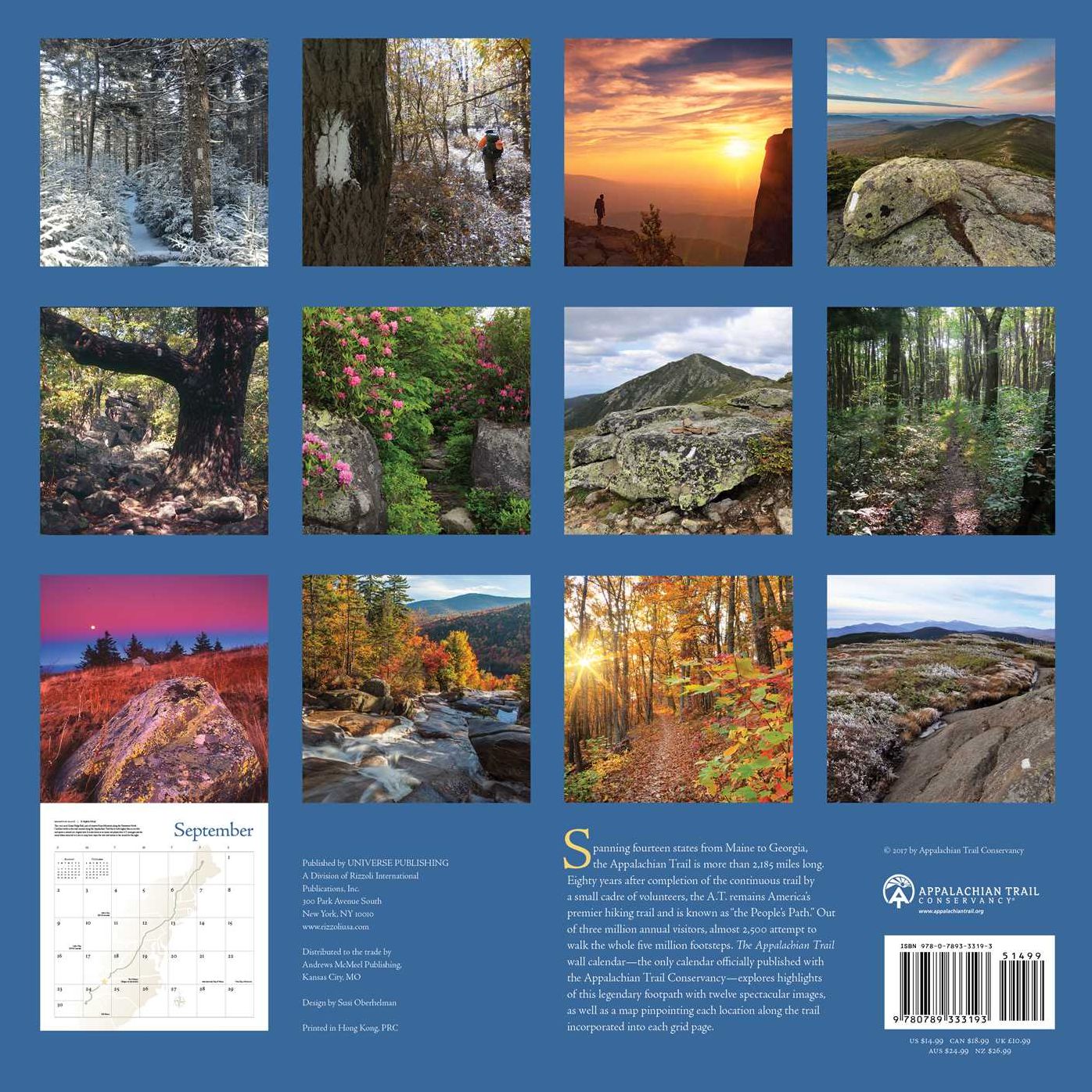 2018 Appalachian Trail Wall Calendar, The