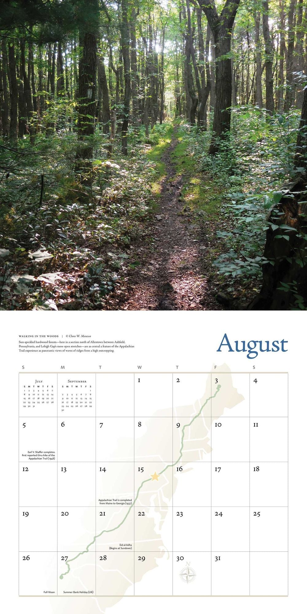 2018 Appalachian Trail Wall Calendar, The