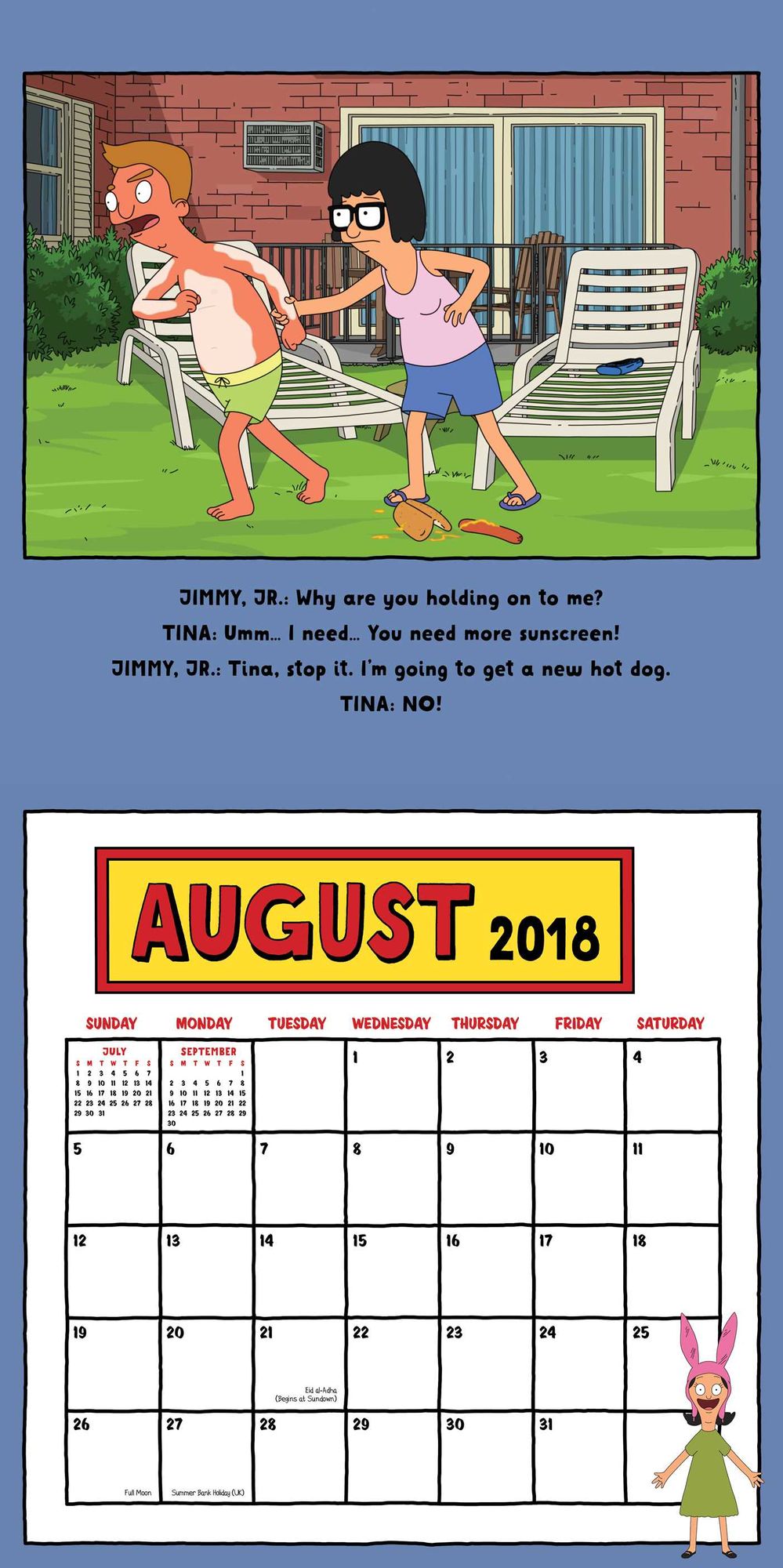 2018 Bob's Burgers Wall Calendar