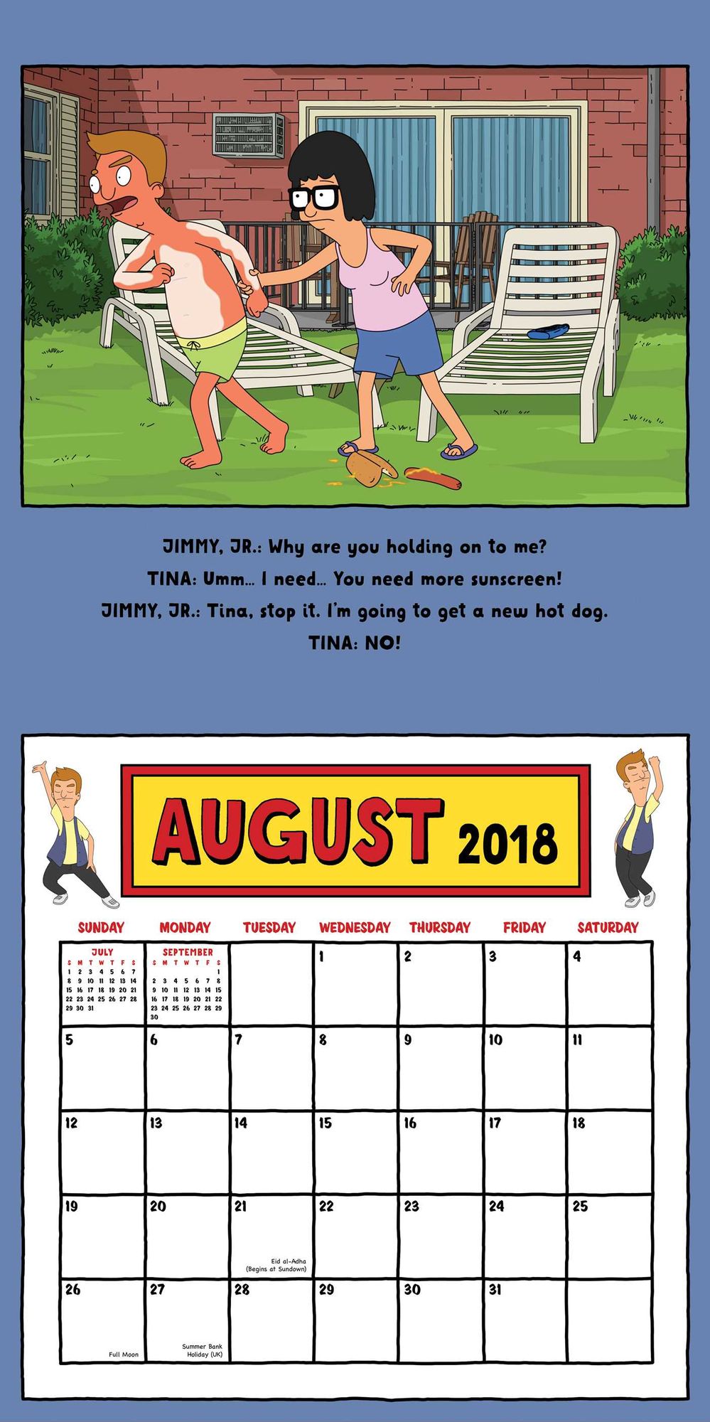 2018 Bob's Burgers Wall Calendar