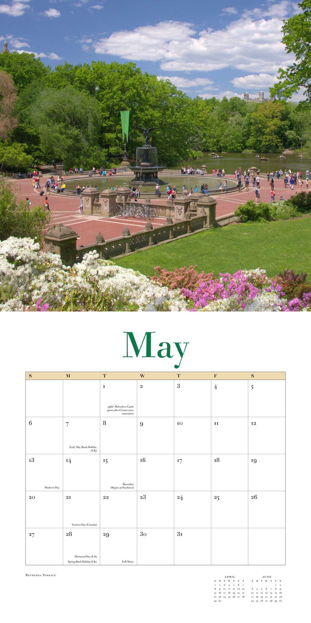 2018 Central Park Wall Calendar