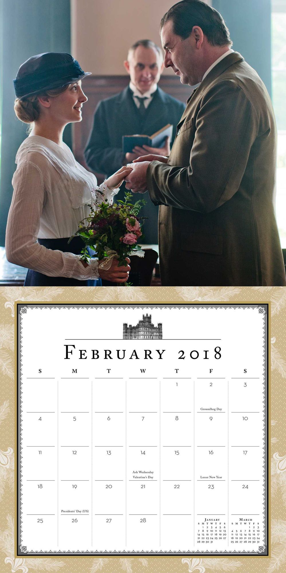 2018 Downton Abbey Wall Calendar