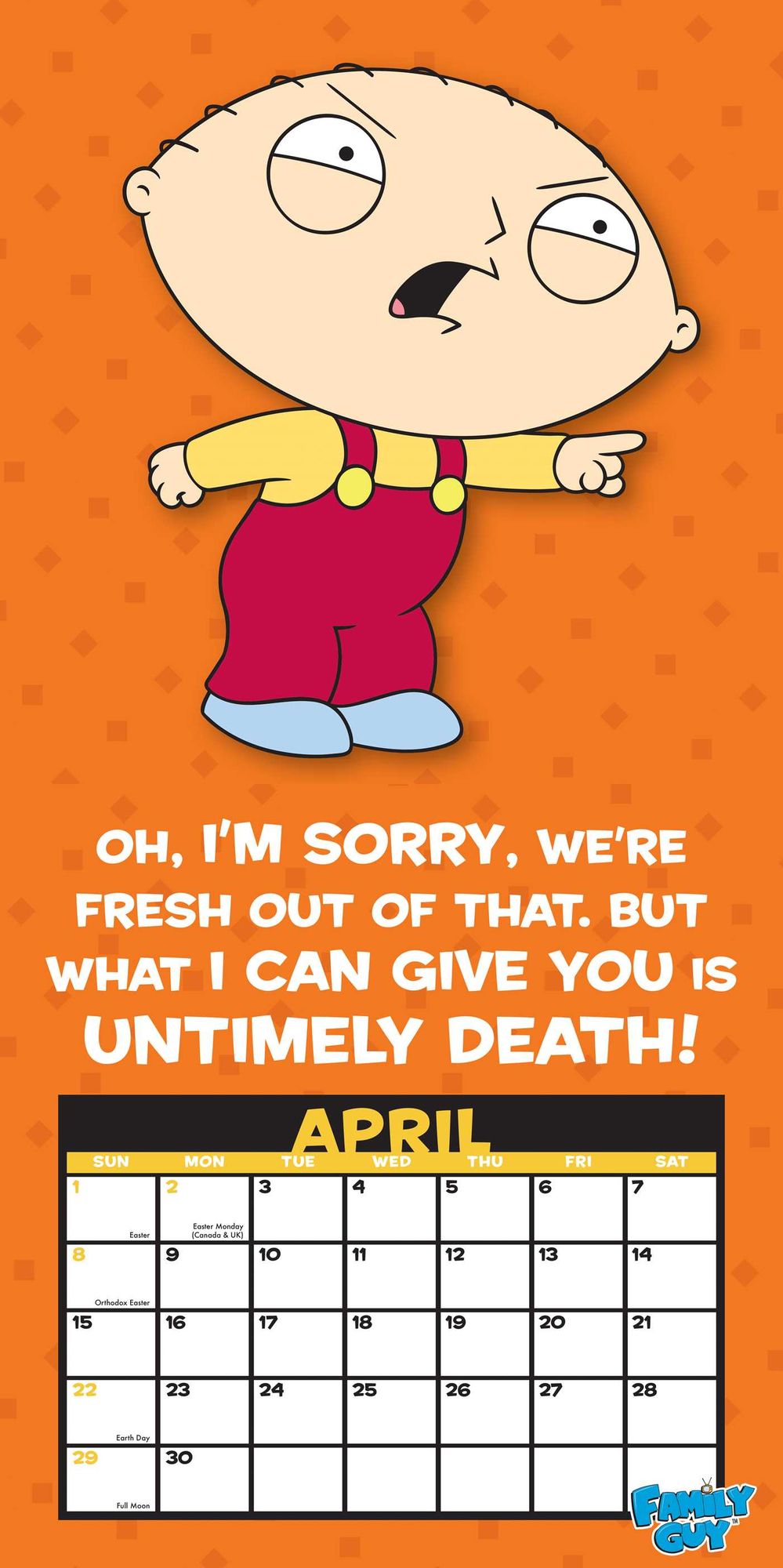 2018 Family Guy Wall Calendar