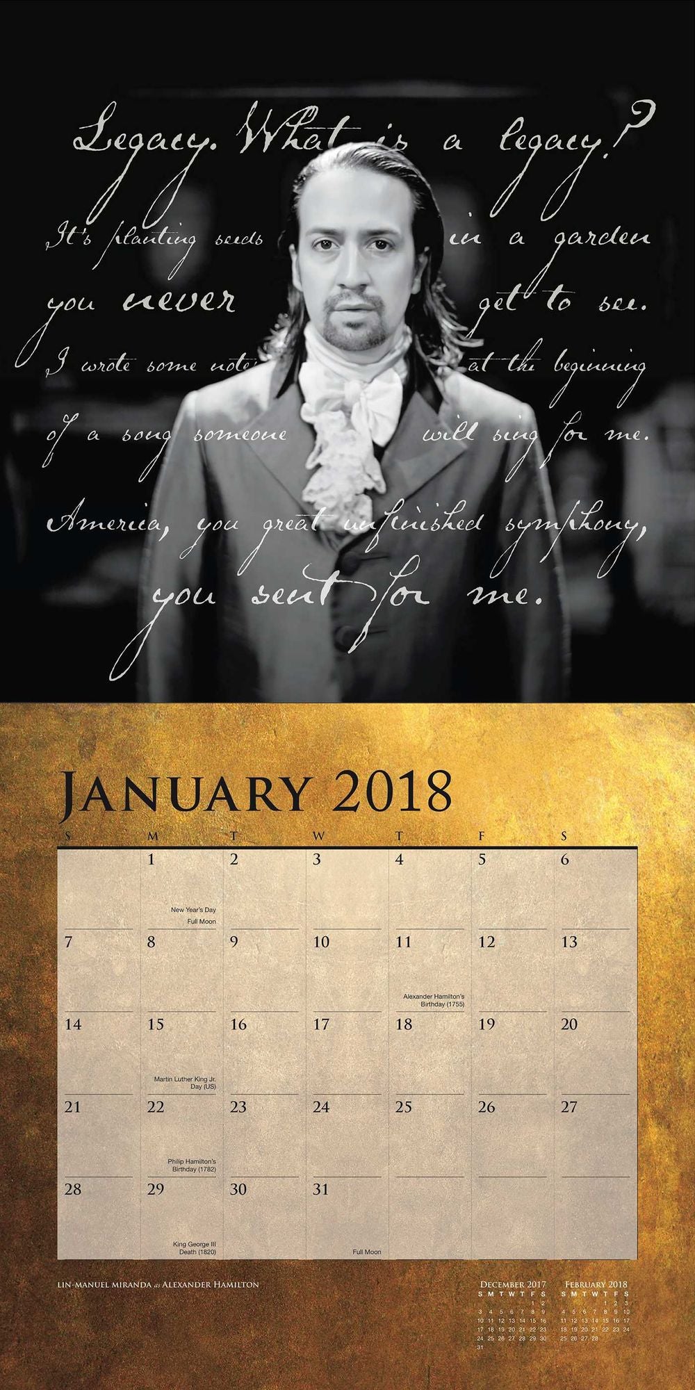 2018 Hamilton Wall Calendar