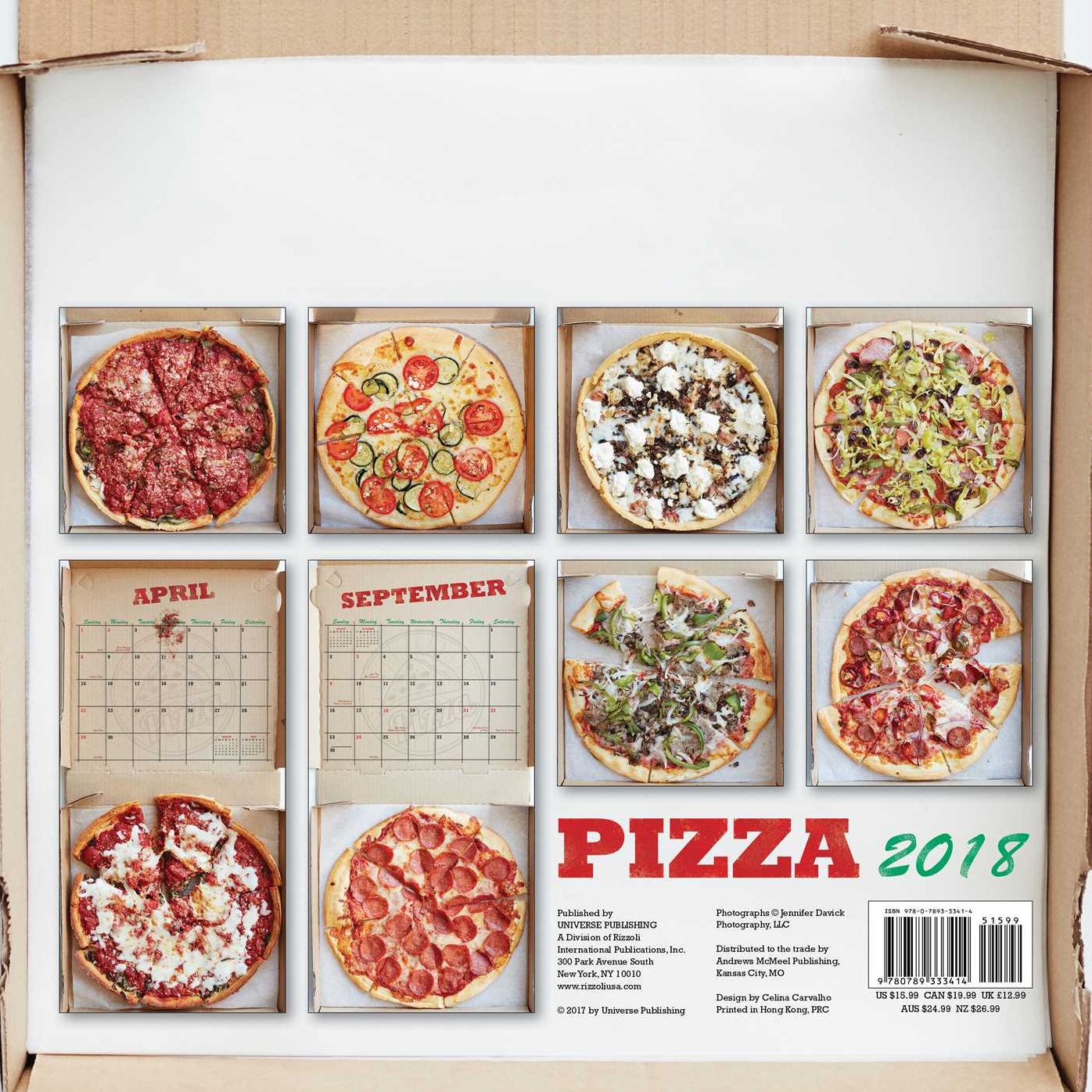 2018 Pizza! Wall Calendar