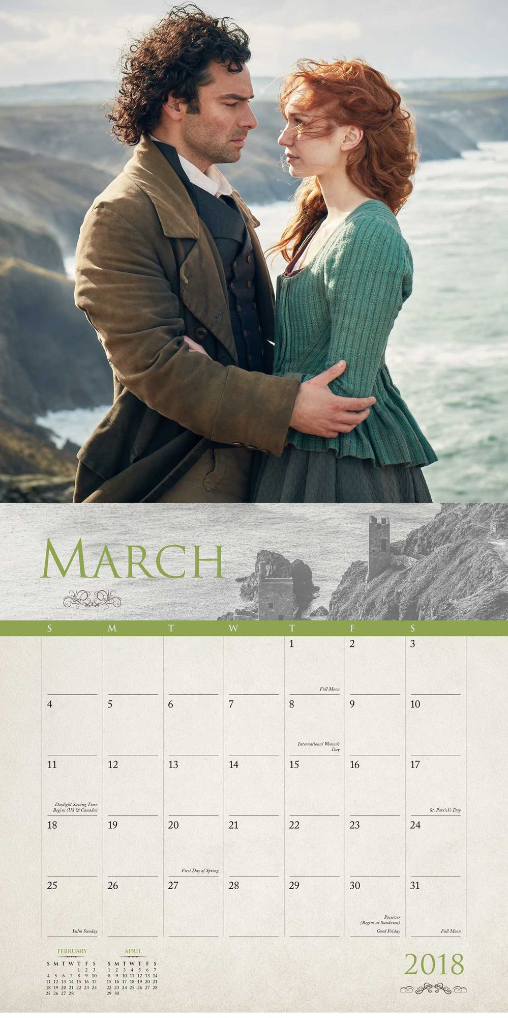2018 Poldark Wall Calendar
