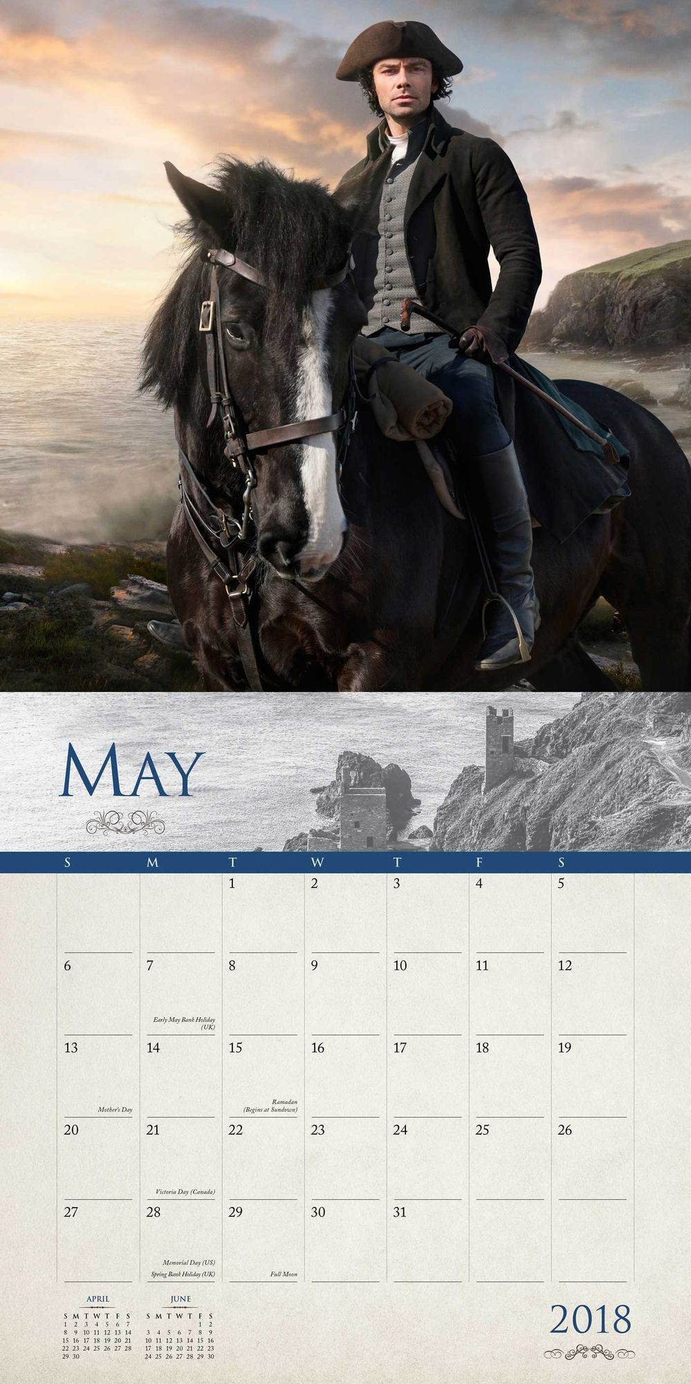 2018 Poldark Wall Calendar