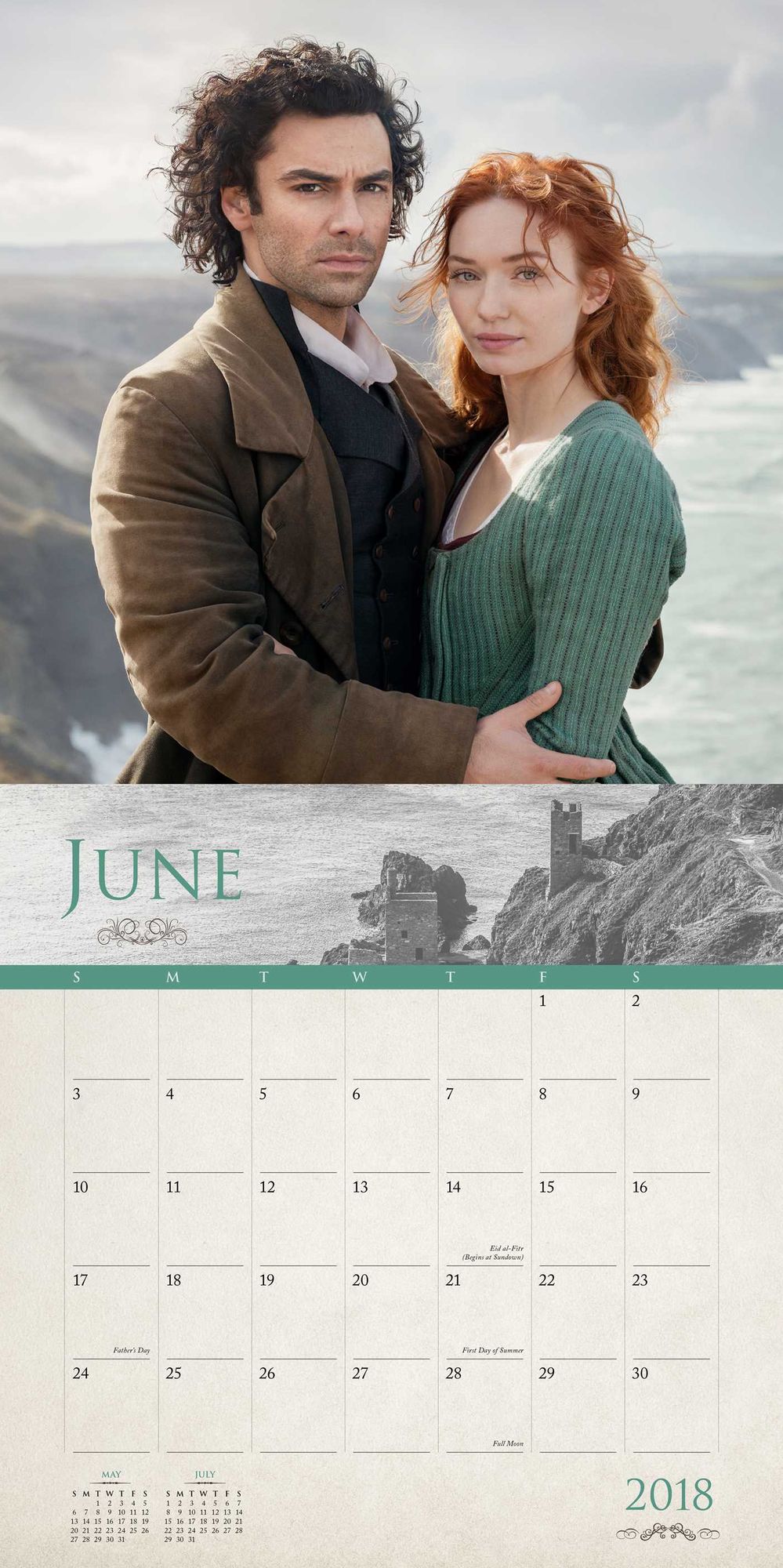 2018 Poldark Wall Calendar