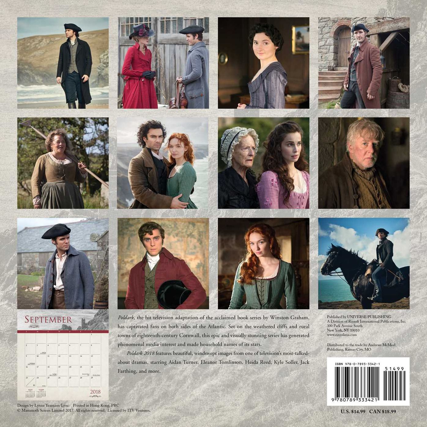2018 Poldark Wall Calendar