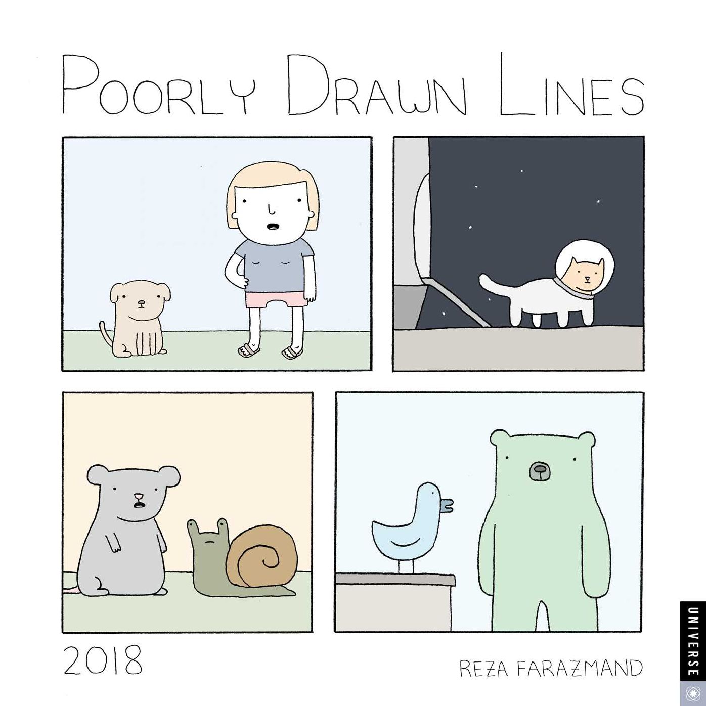 2018 Poorly Drawn Lines Wall Calendar