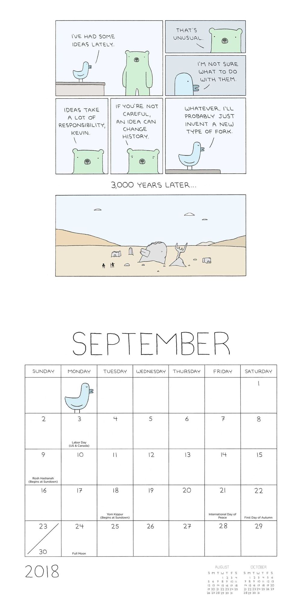 2018 Poorly Drawn Lines Wall Calendar