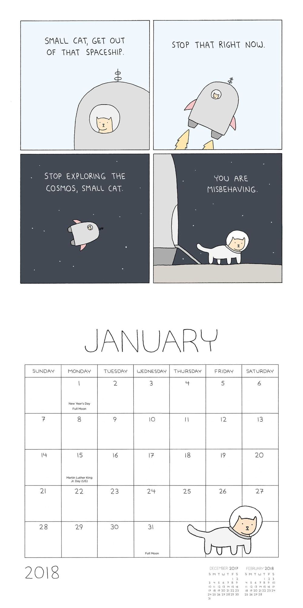 2018 Poorly Drawn Lines Wall Calendar