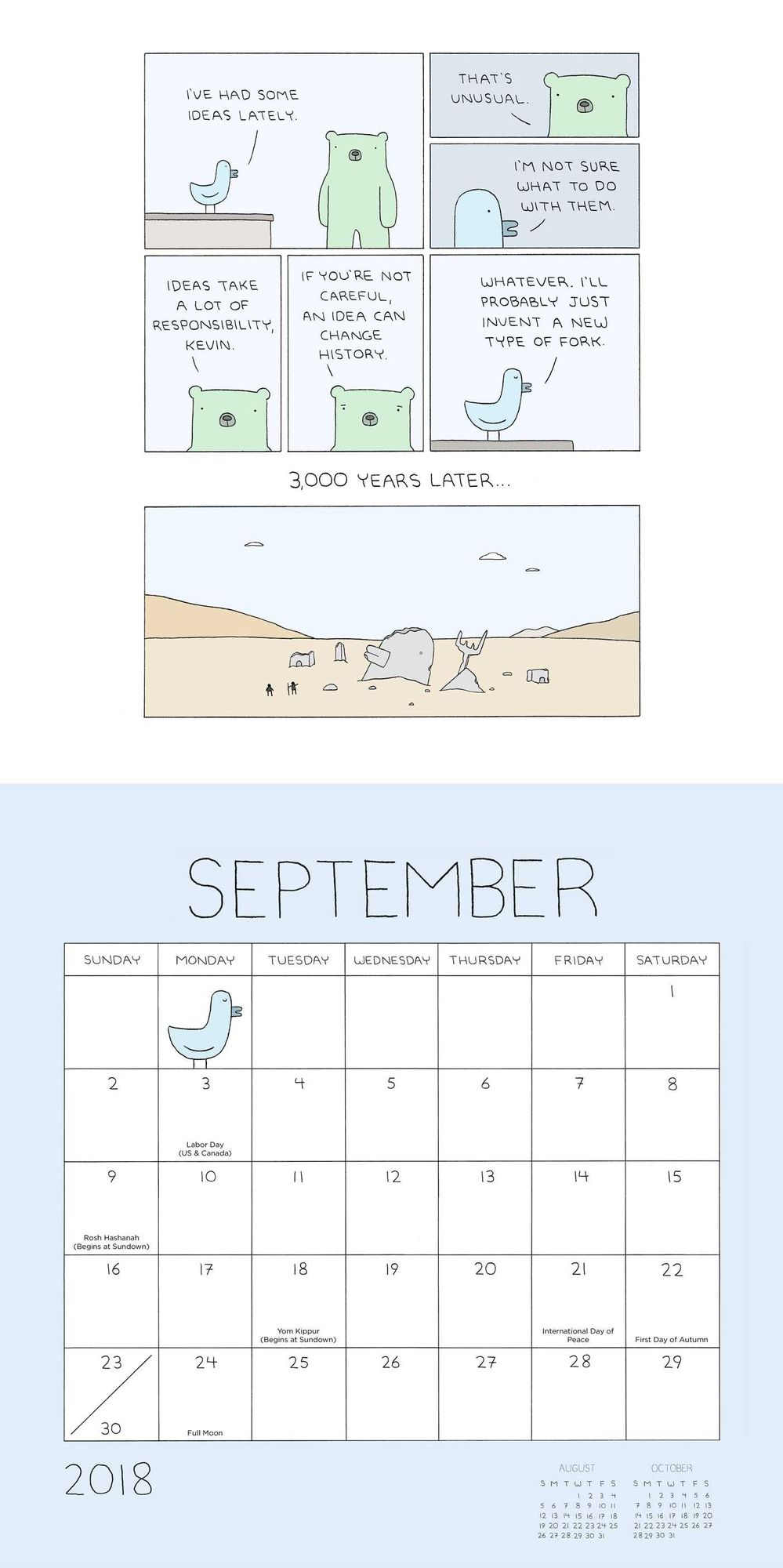 2018 Poorly Drawn Lines Wall Calendar