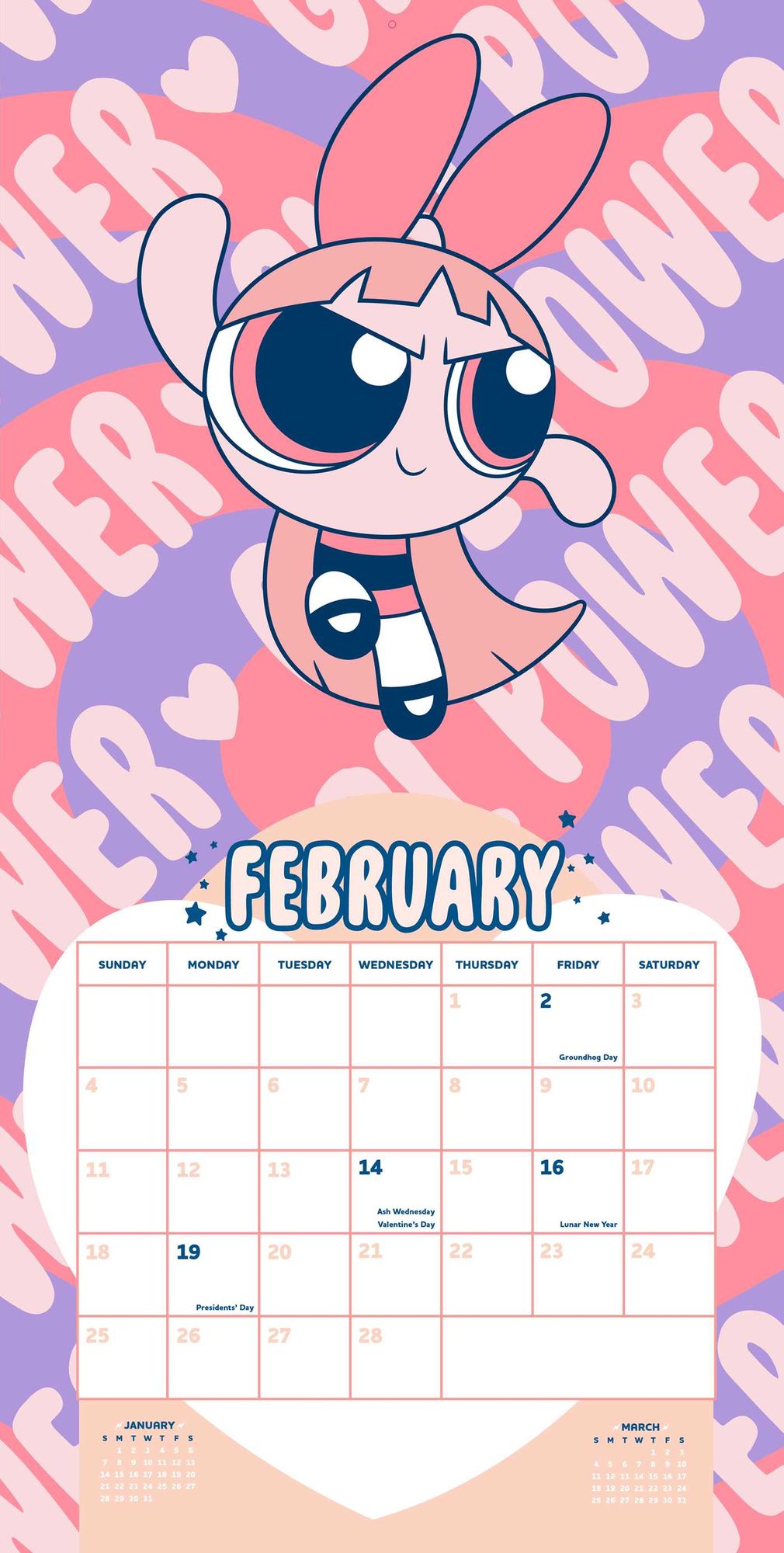 2018 Powerpuff Girls Wall Calendar, The