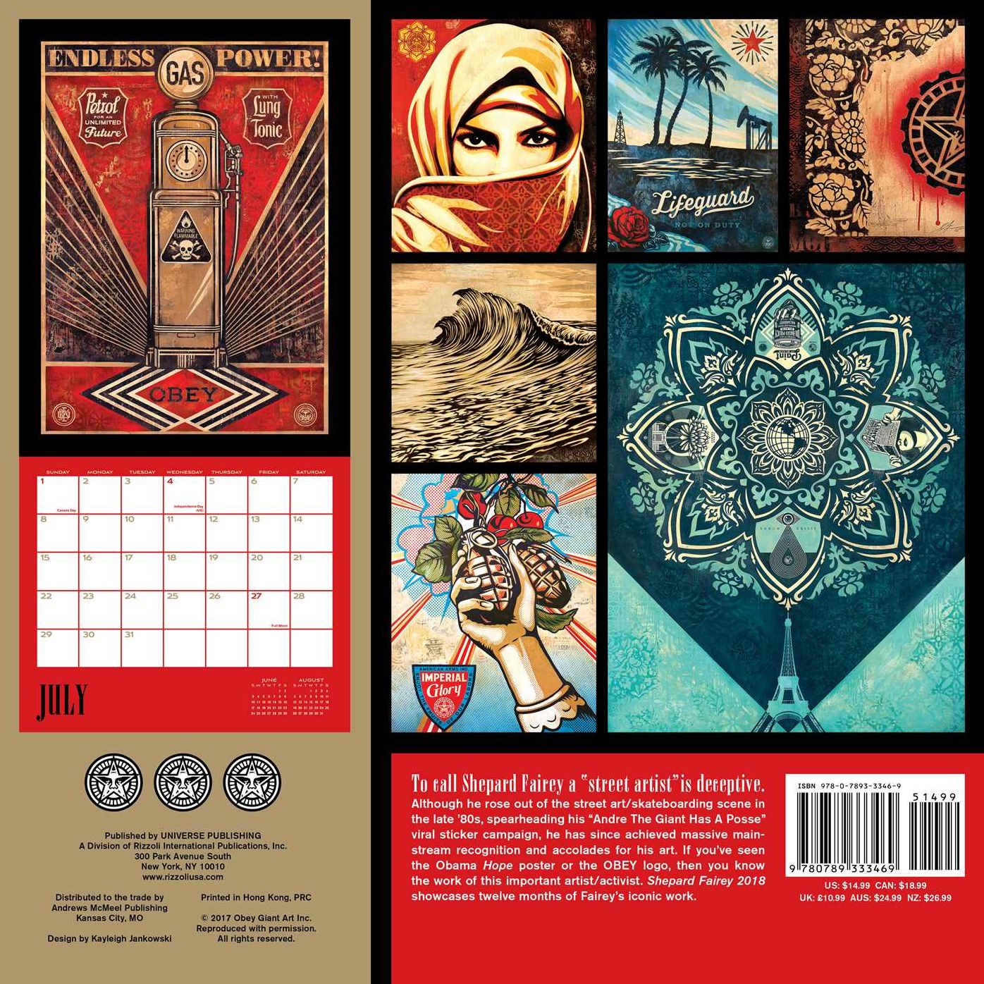 2018 Shepard Fairey Wall Calendar