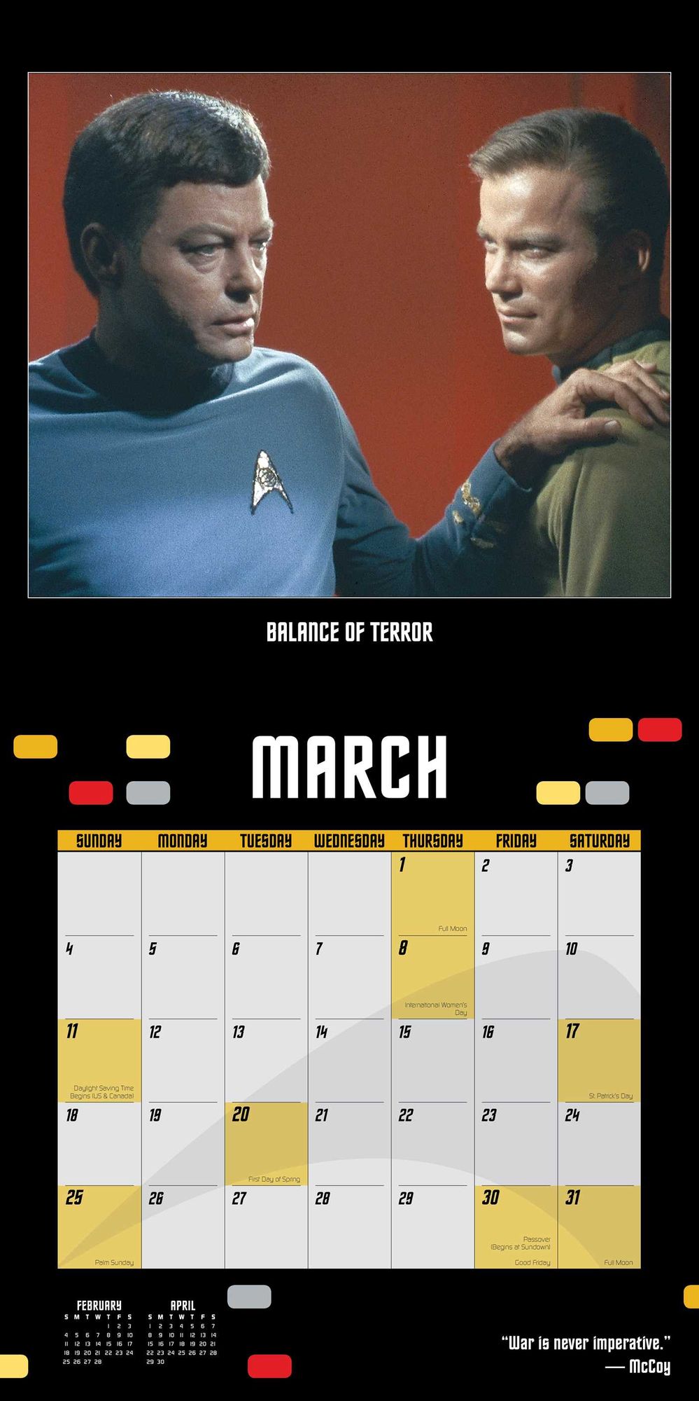 2018 Star Trek Wall Calendar: The Original Series