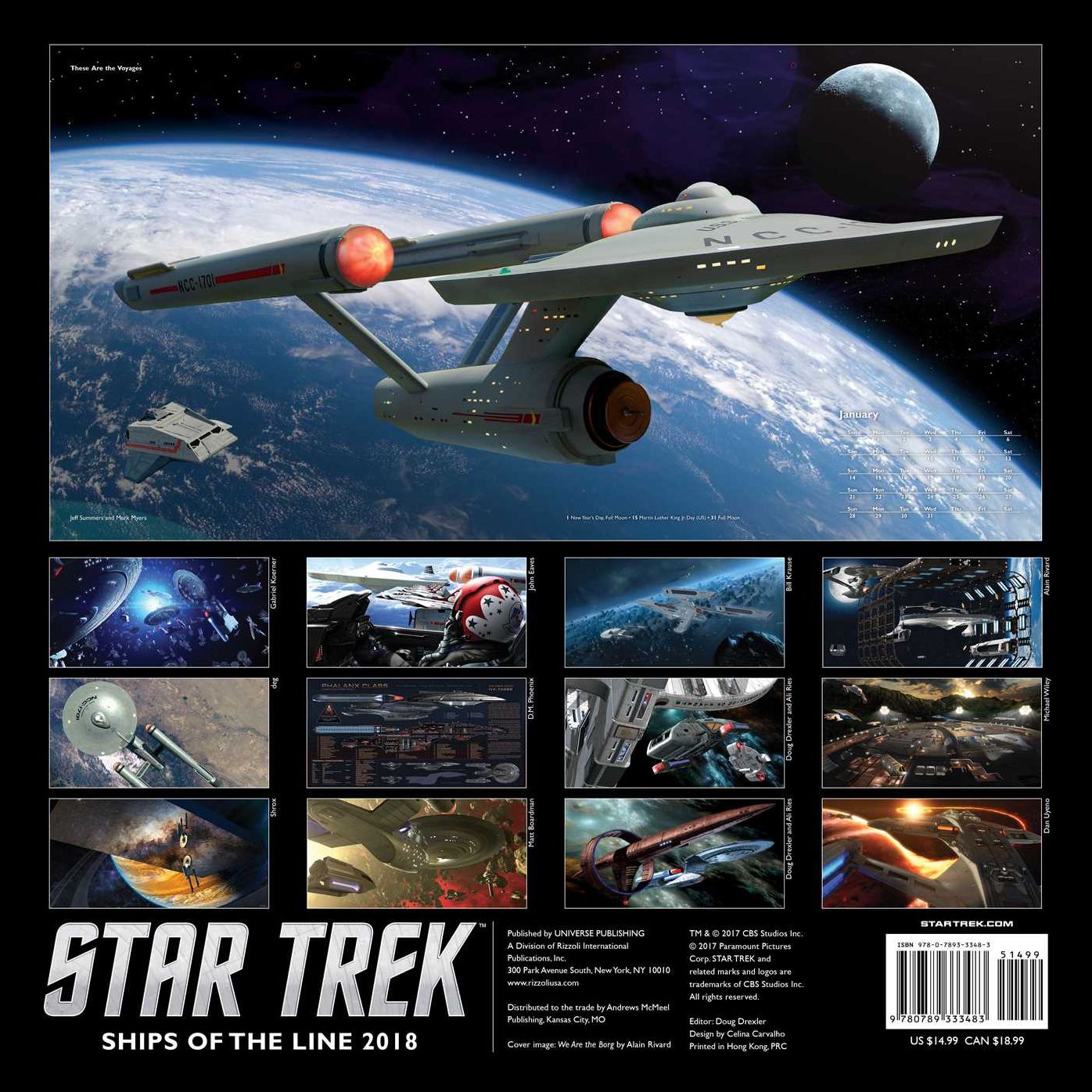 2018 Star Trek Wall Calendar