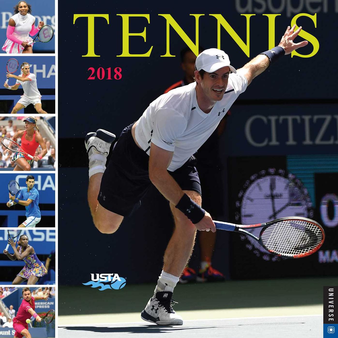 2018 Tennis The U.S. Open Wall Calendar