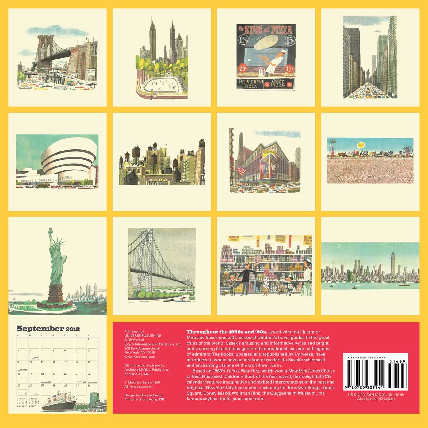 2018 This is New York Wall Calendar