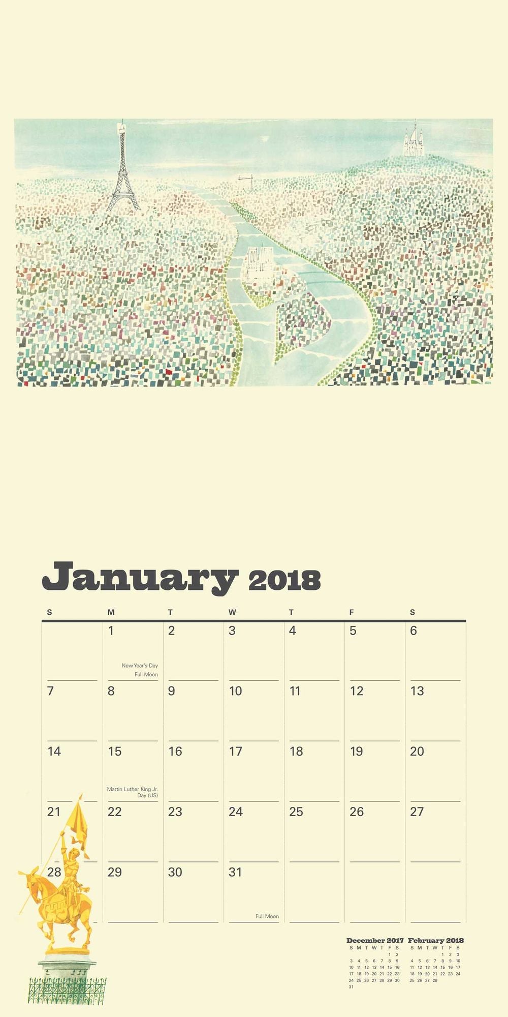 2018 This is Paris Wall Calendar