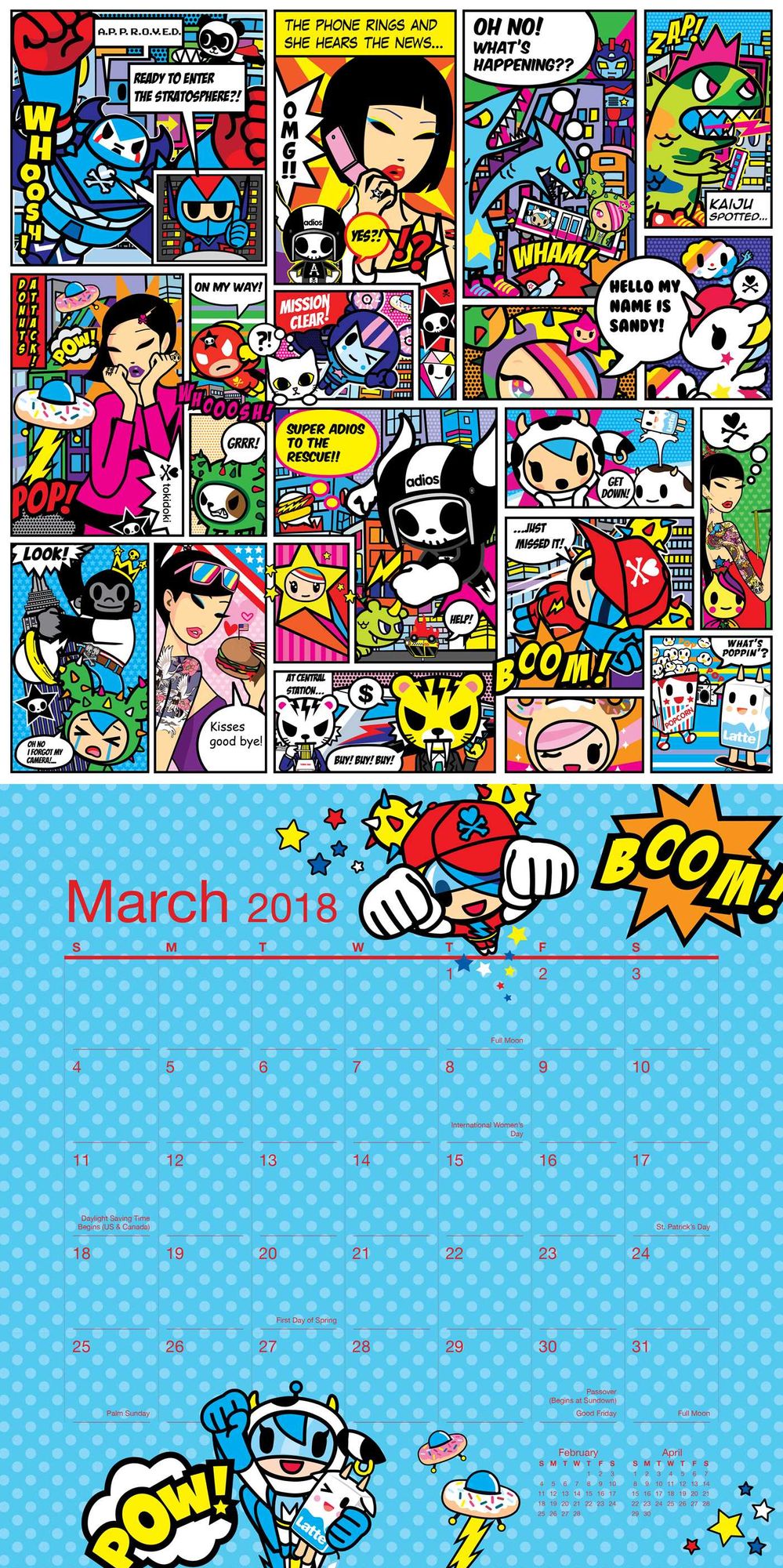 2018 tokidoki Wall Calendar