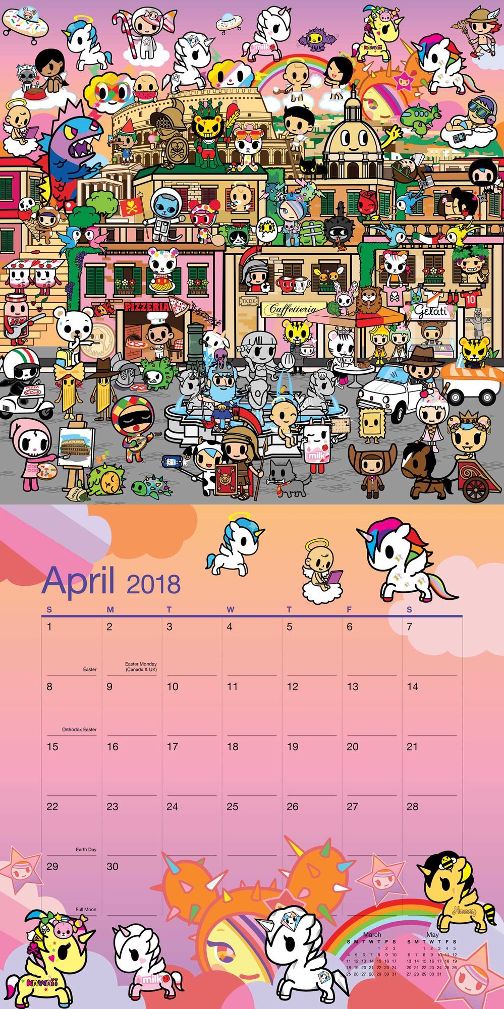 2018 tokidoki Wall Calendar