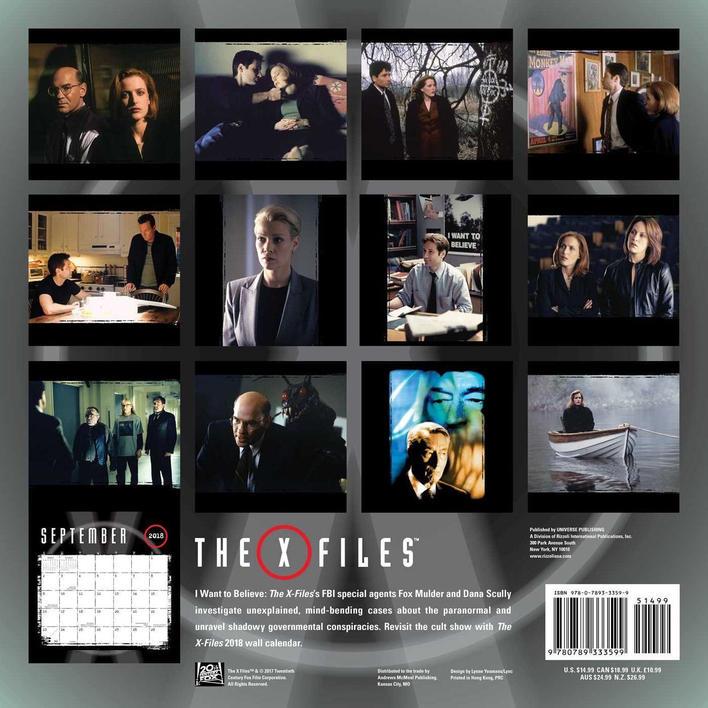 2018 X-Files Wall Calendar, The