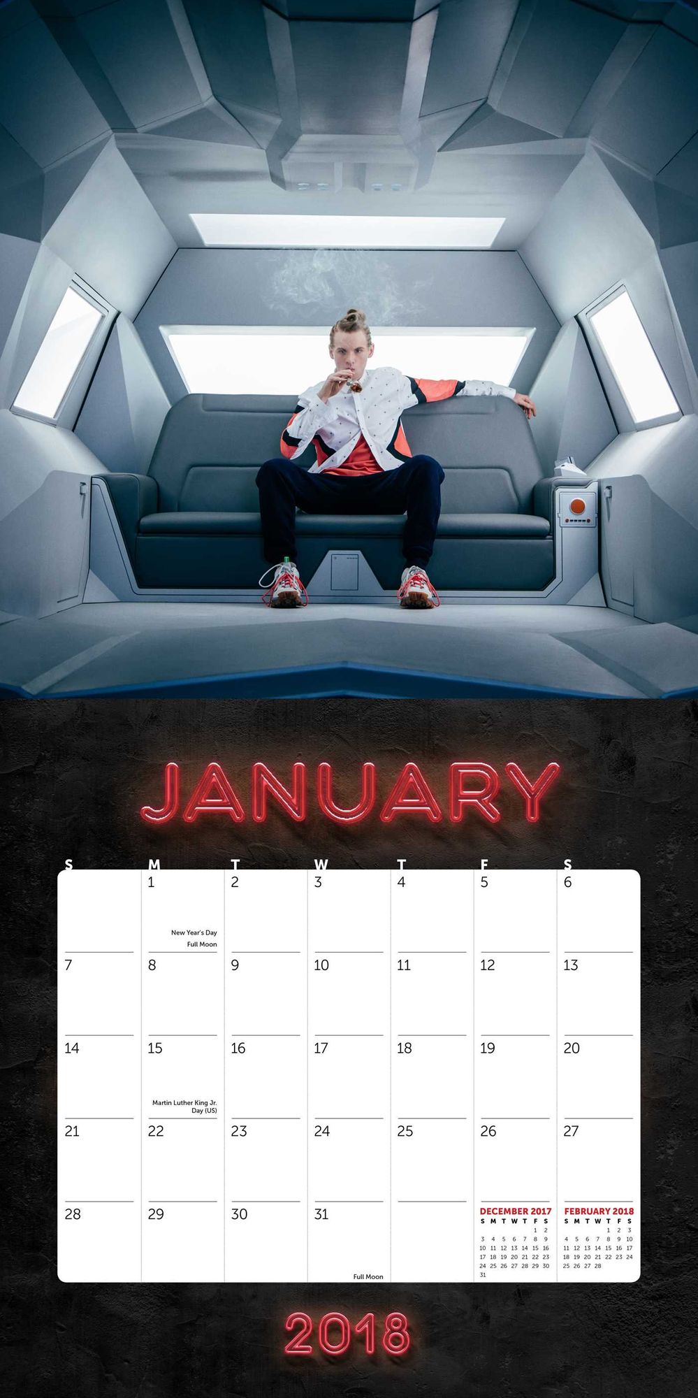 2018 American Gods Wall Calendar