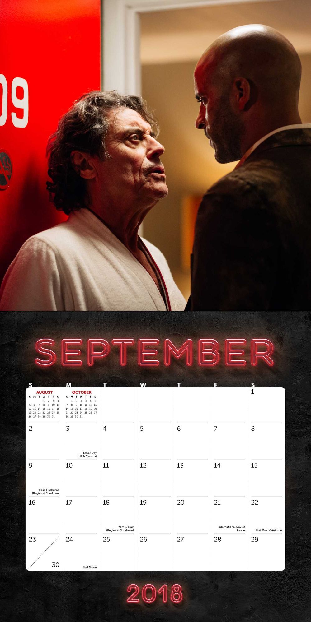 2018 American Gods Wall Calendar